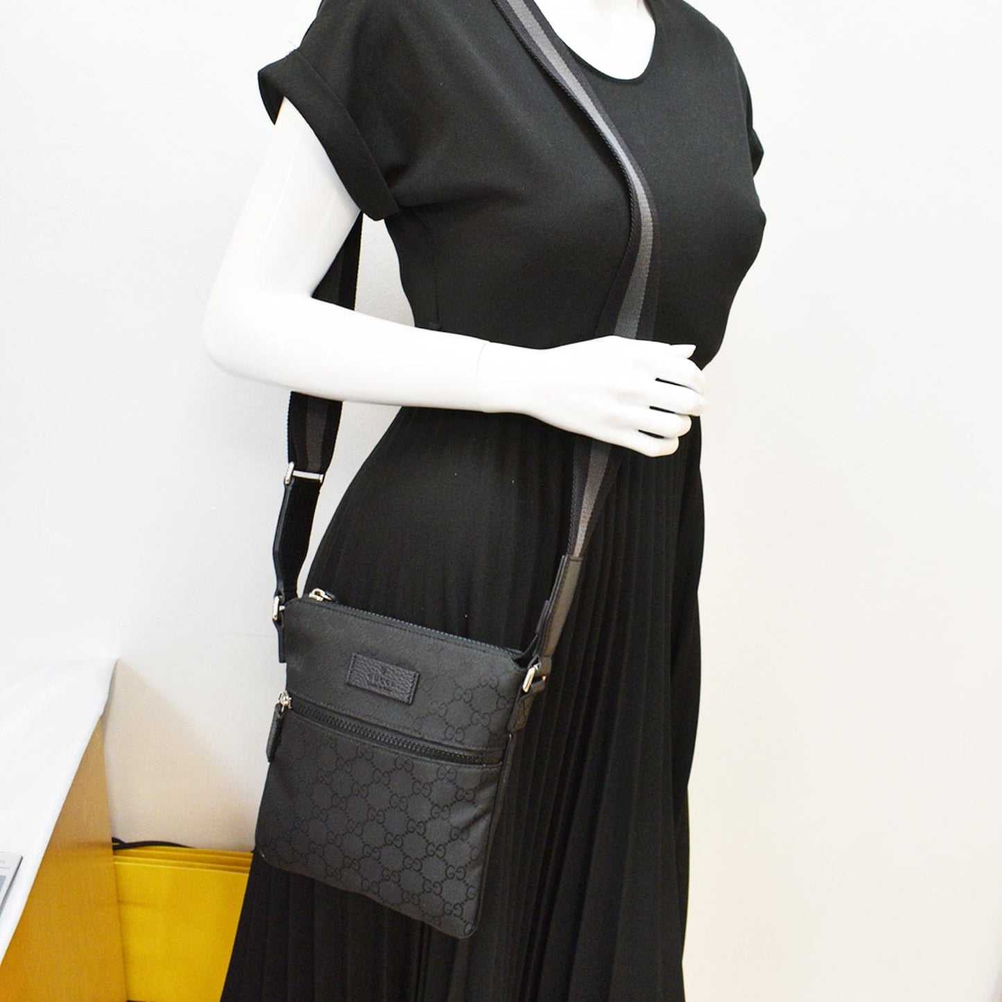 Gucci Messenger Bag Canvas Nylon Crossbody Bag