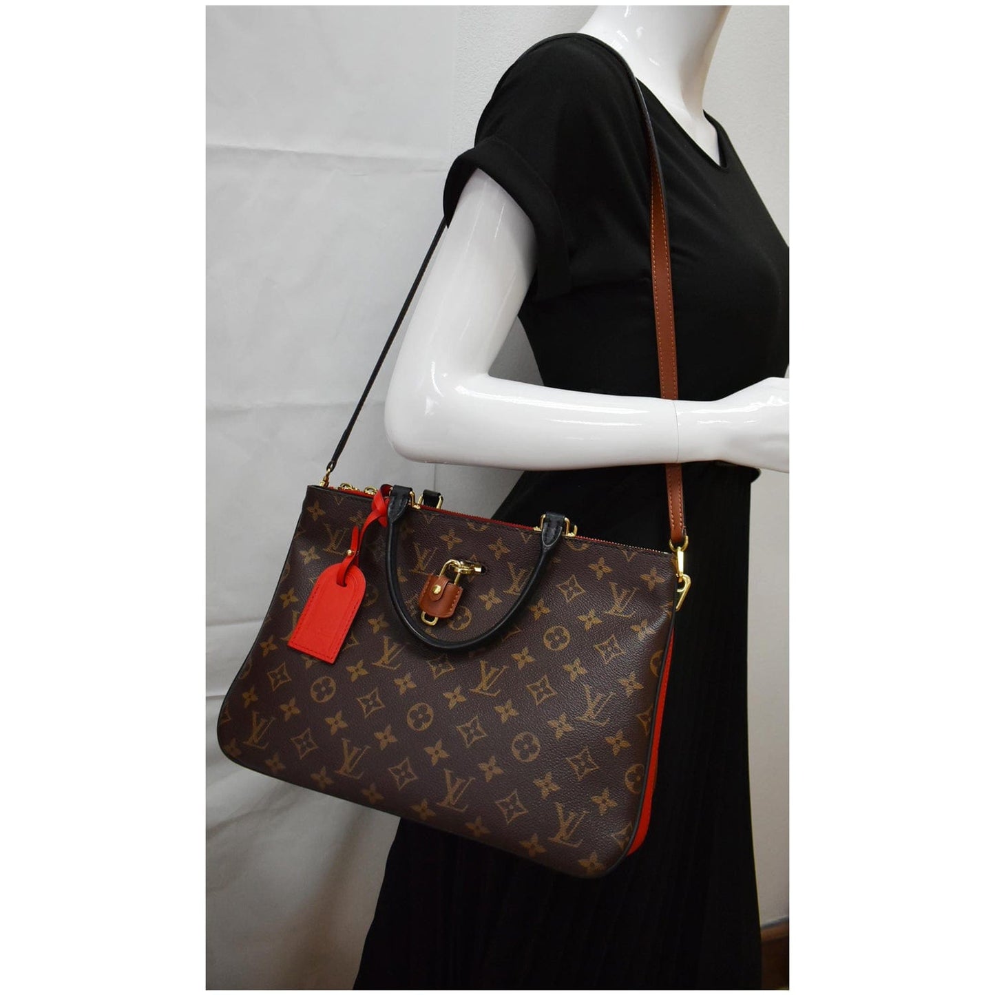 Louis Millefeuille Satchel Bag Canvas Monogram Travel Bag