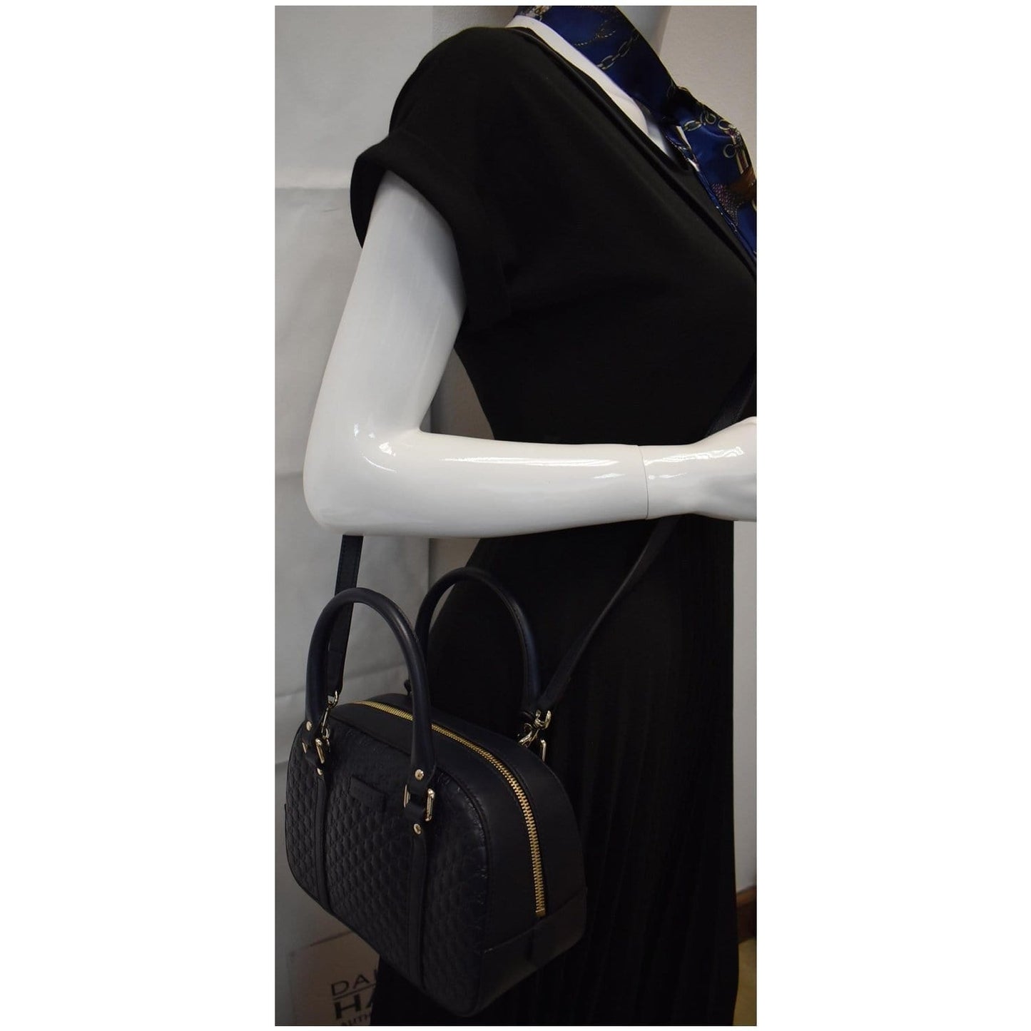 Gucci Microssima Crossbody Bag Leather Blue