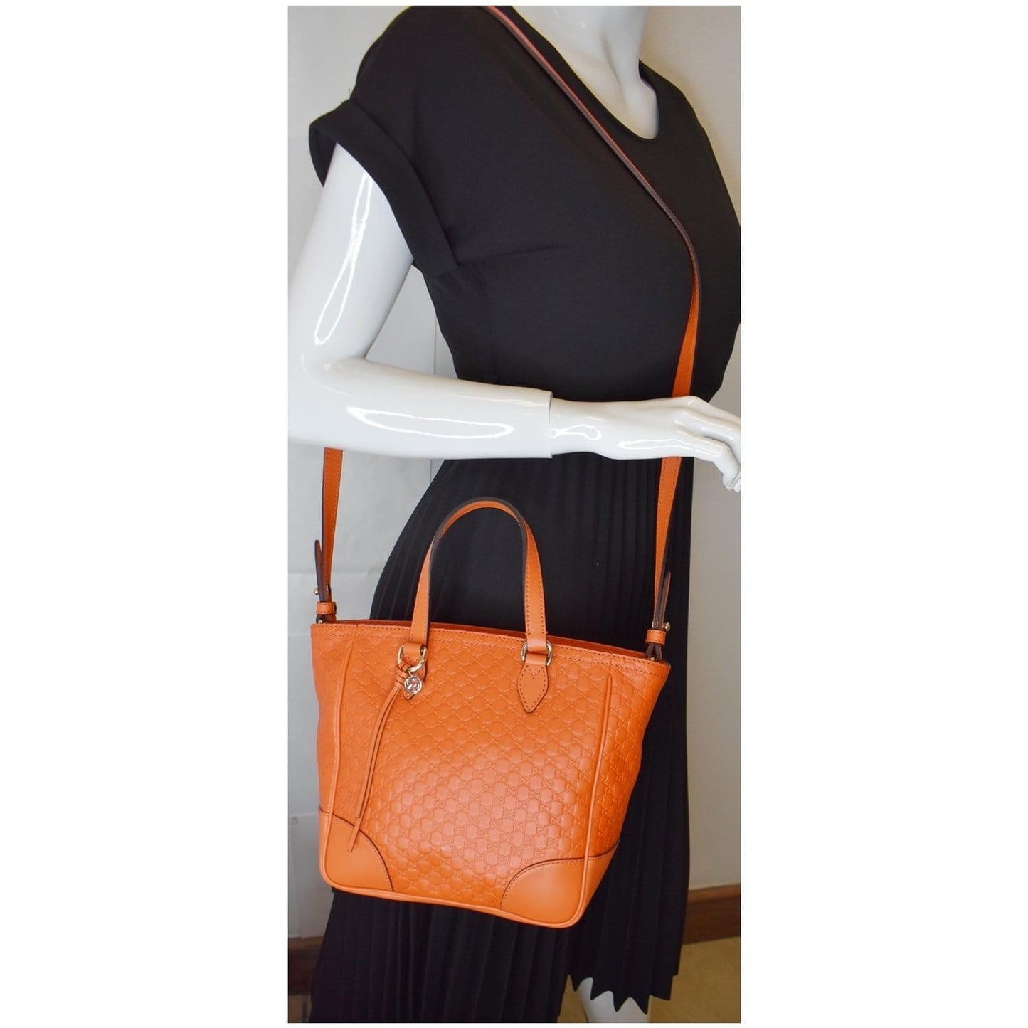 Gucci Bree ssima Crossbody Bag Orange Leather Small