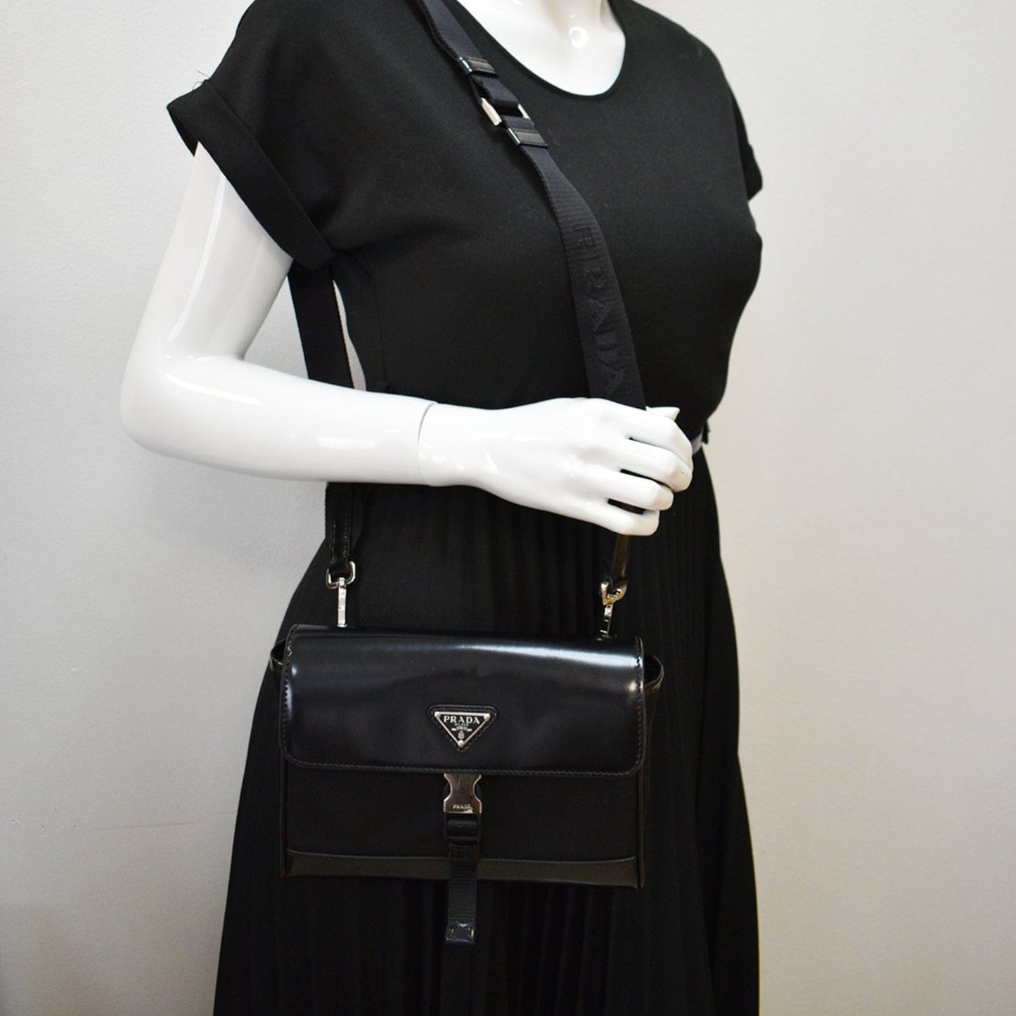 Prada Re Shoulder Bag Leather Nylon
