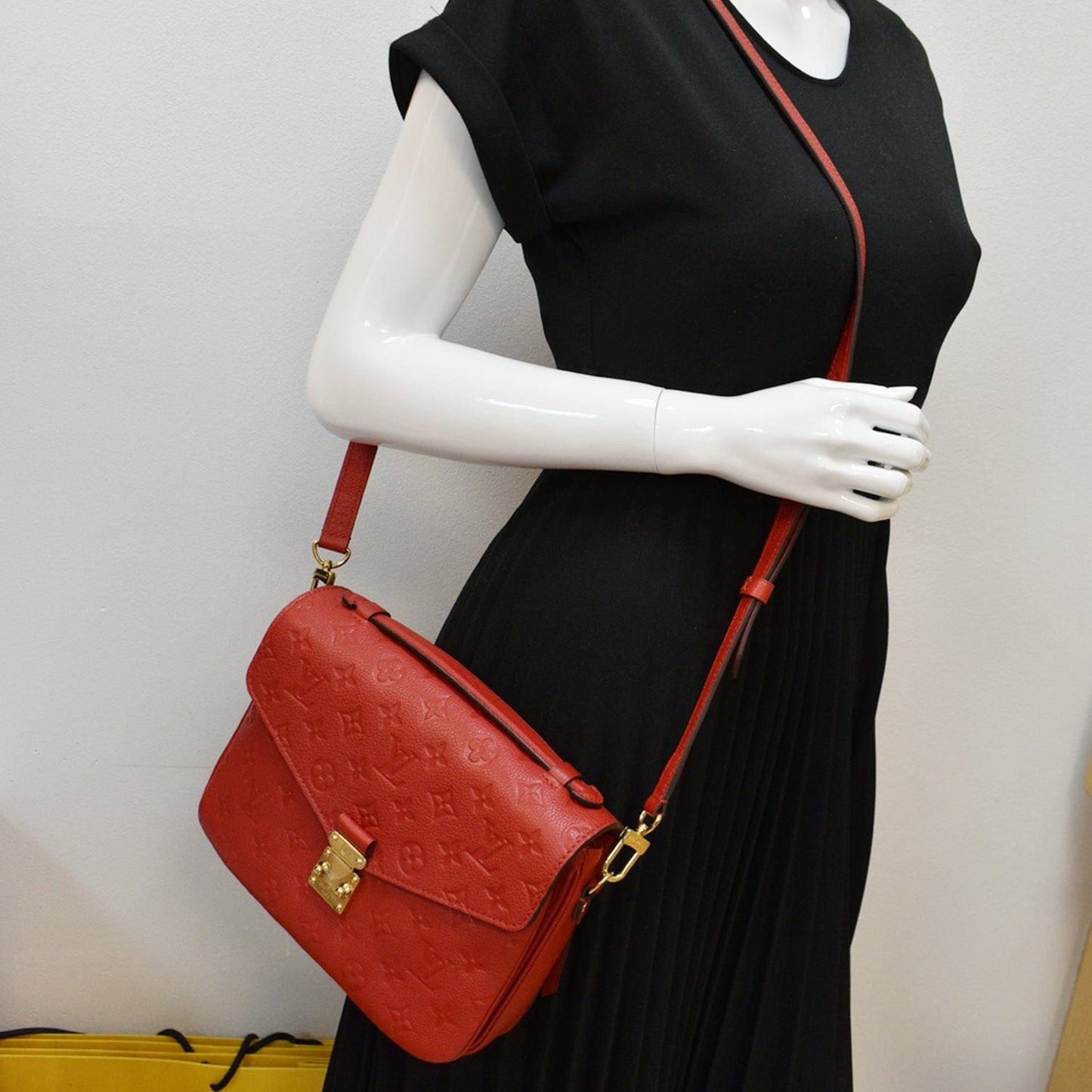 Louis Metis Pochette Empreinte Crossbody Bag Leather Red