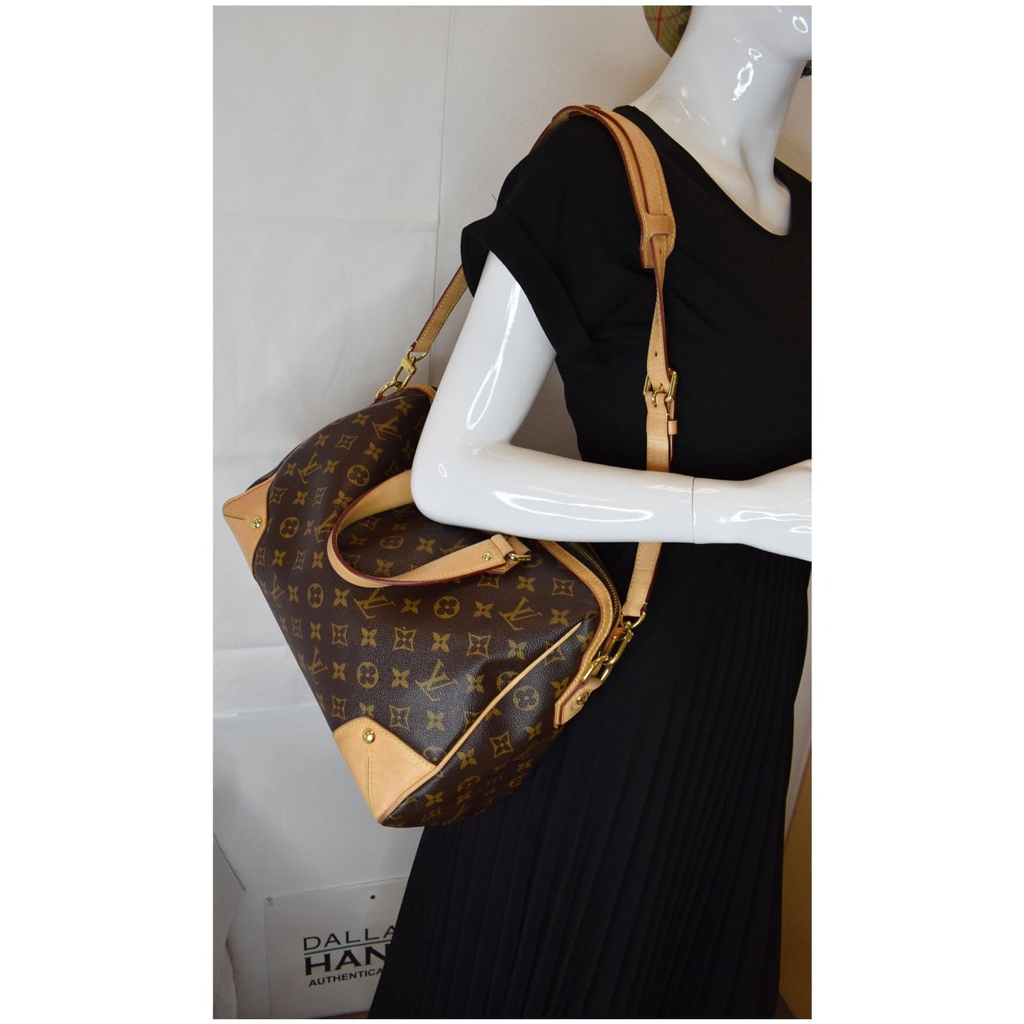 Louis Retiro Pm Shoulder Bag Canvas Monogram Bag Brown