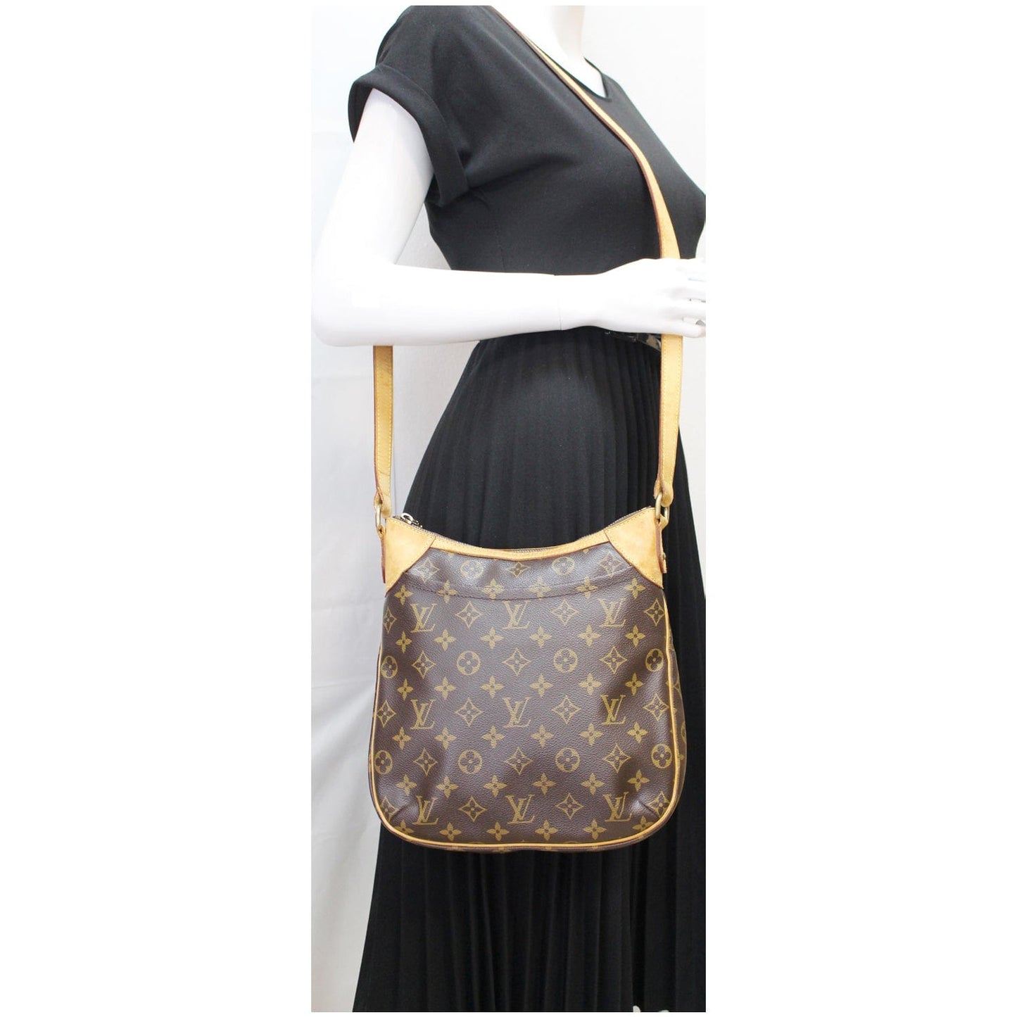 Louis Odeon Pm Crossbody Bag Canvas Monogram Brown 1