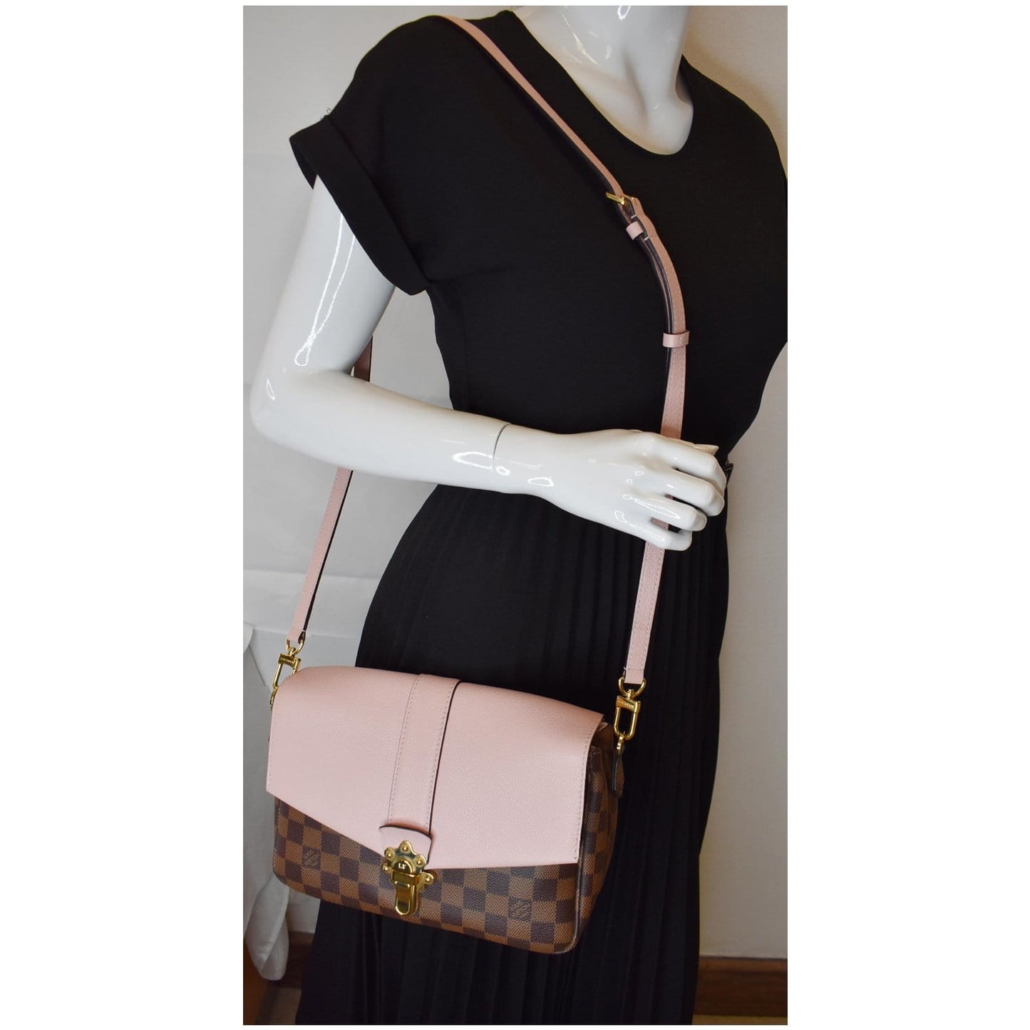 Louis Clapton Damier Ebene Crossbody Bag Magnolia Bag Magnolia