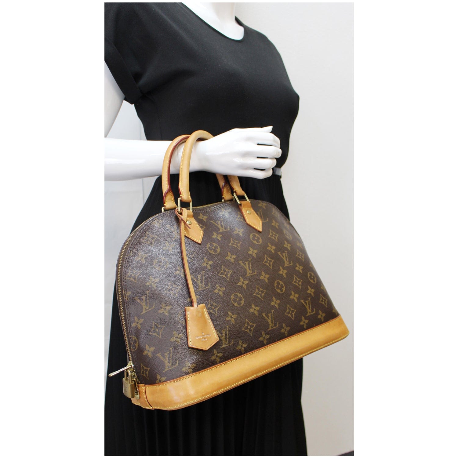Louis Alma Gm Satchel Bag Canvas Monogram Shoulder Bag