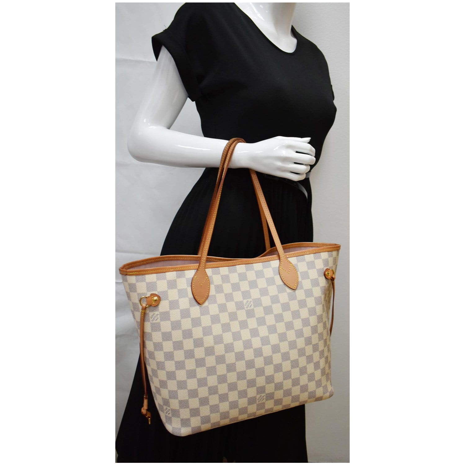 Louis Neverfull Mm Damier Azur Tote Bag