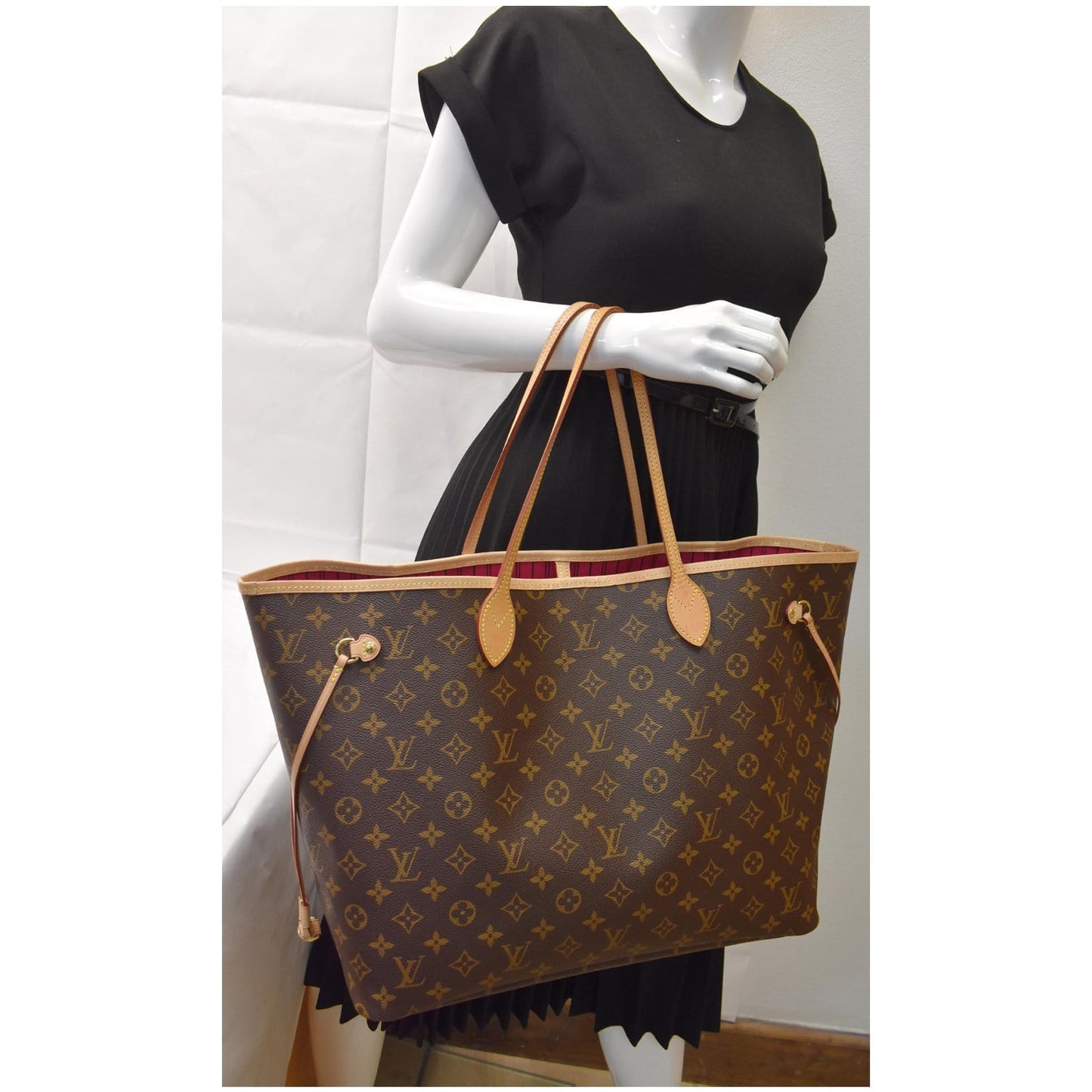 Louis Neverfull Gm Shoulder Bag Canvas Monogram Brown 2