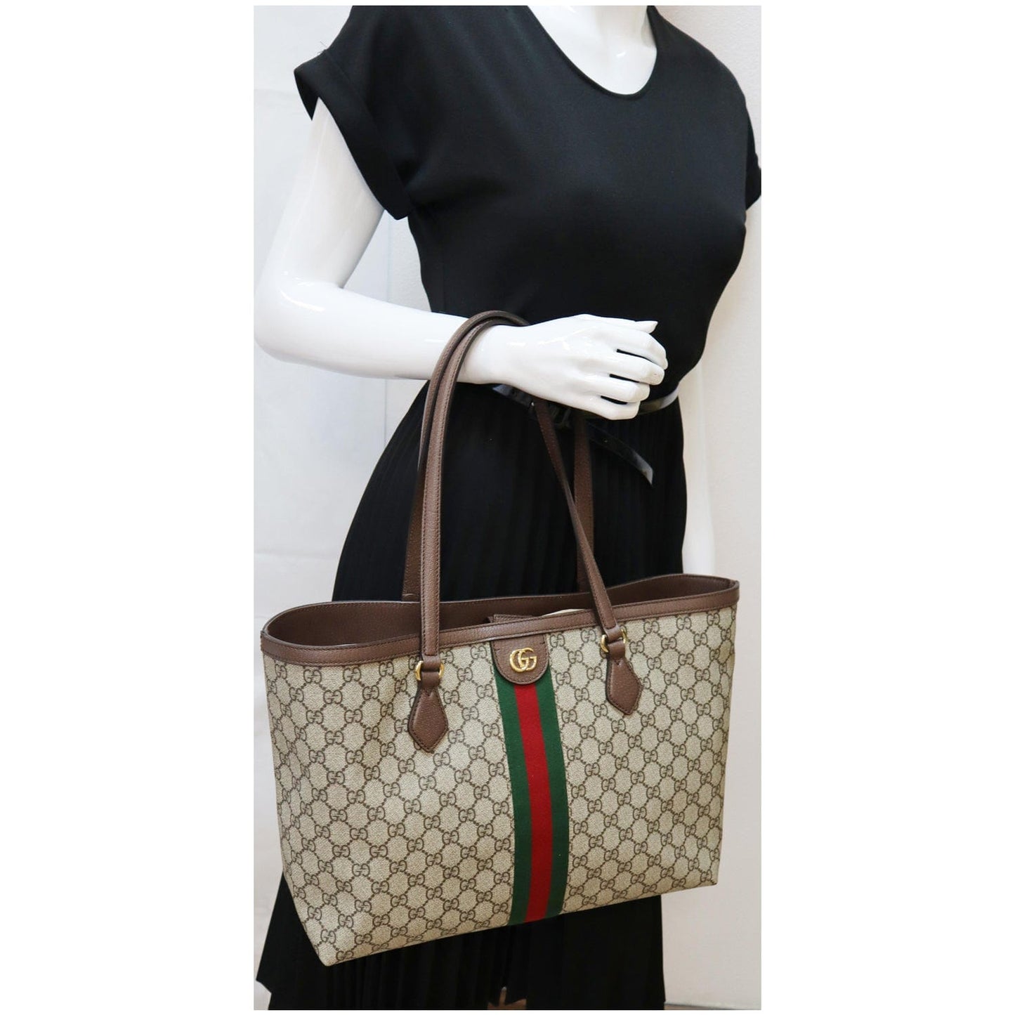 Gucci Ophidia Supreme Tote Bag Canvas Beige