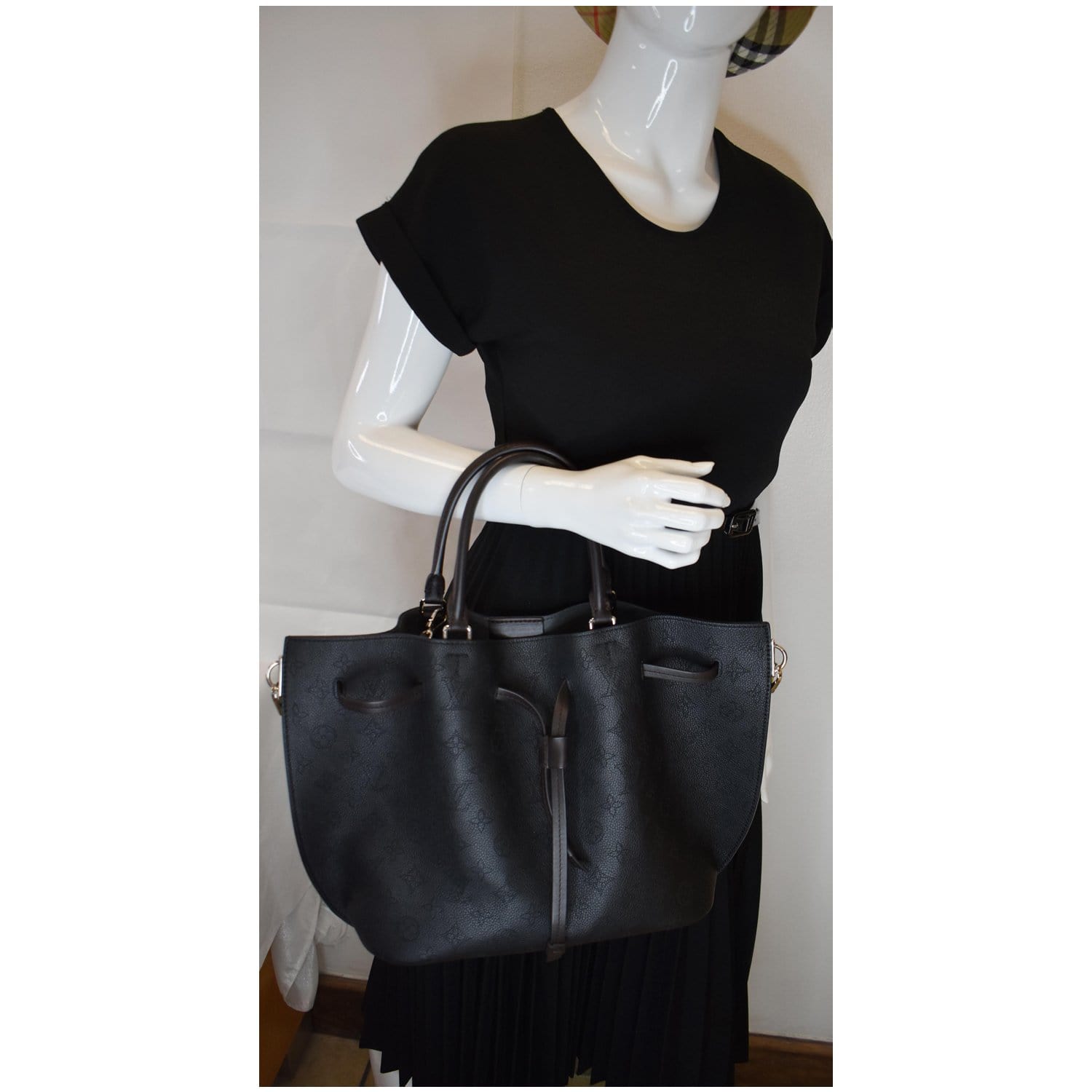 Louis Girolata Mahina Shoulder Bag Leather Monogram Bag Black