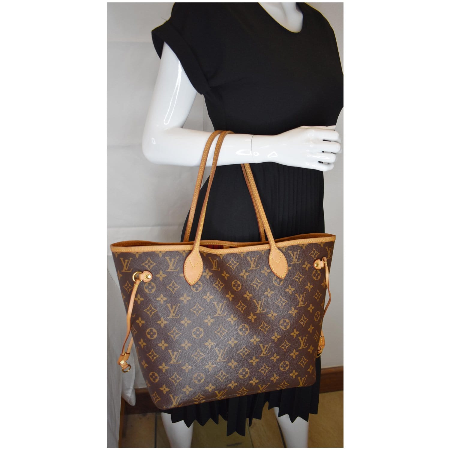 Louis Neverfull Tote Shoulder Bag Canvas Monogram