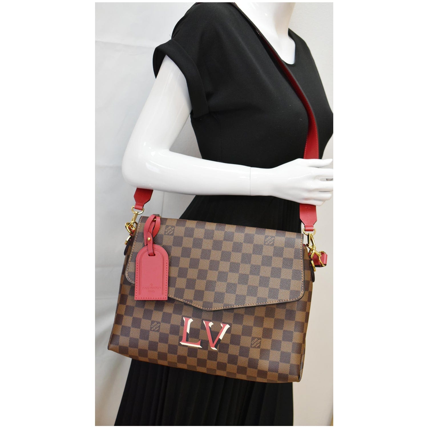 Louis Beaubourg Mm Damier Ebene Shoulder Bag Brown