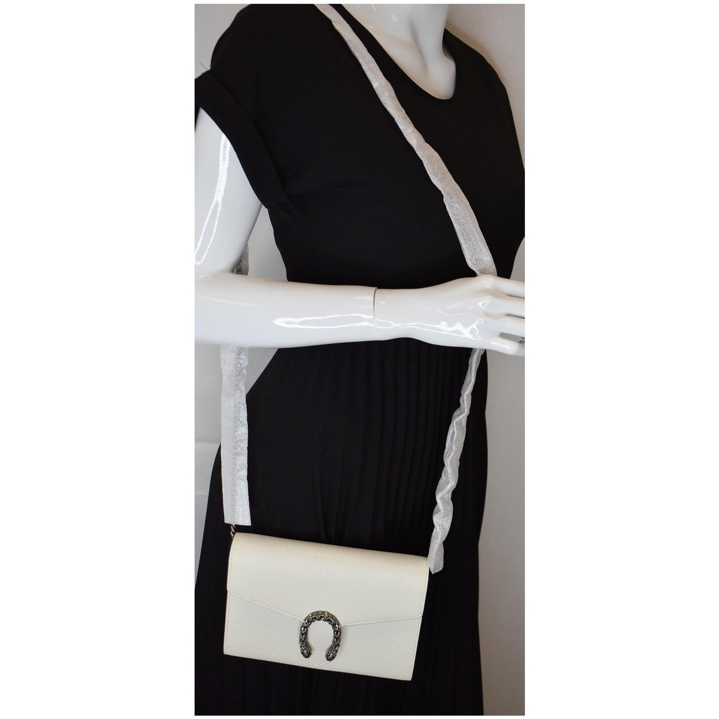 Gucci Dionysus Chain Shoulder Bag Leather White
