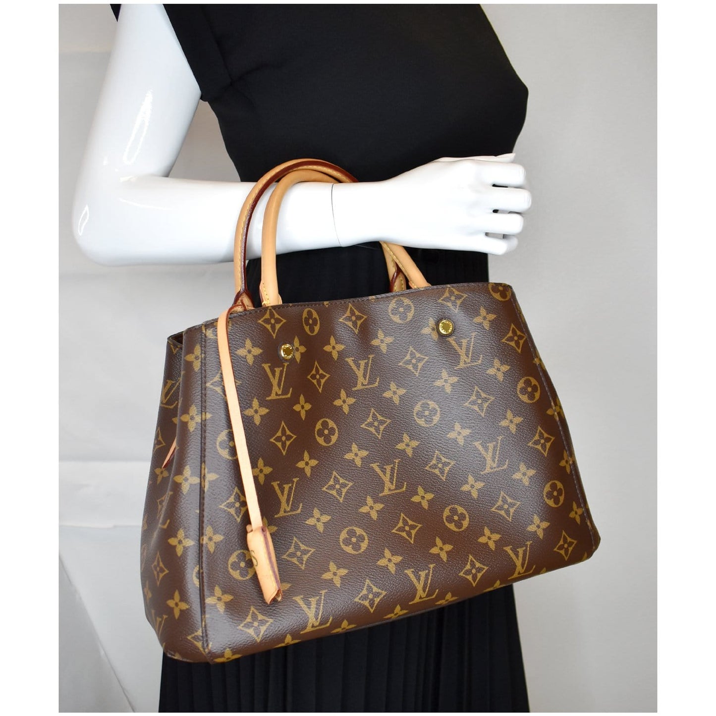 Louis Montaigne Mm Shoulder Bag Canvas Monogram Brown 4