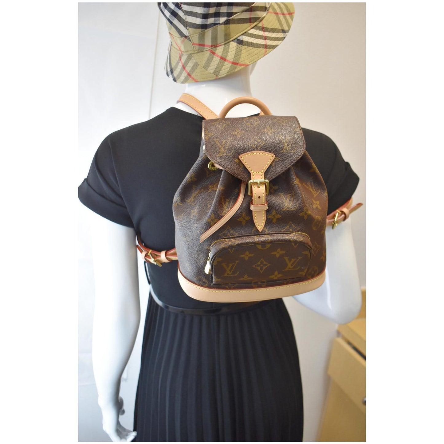 Louis Mini Montsouris Backpack Bag Canvas Monogram Brown 1
