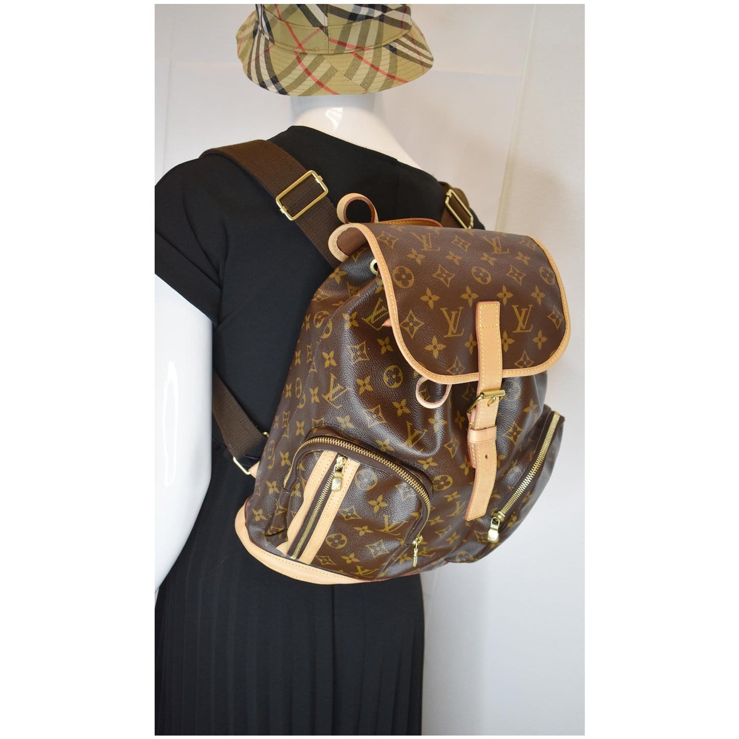 Louis Sac Dos Bosphore Backpack Bag Canvas Monogram Brown 1