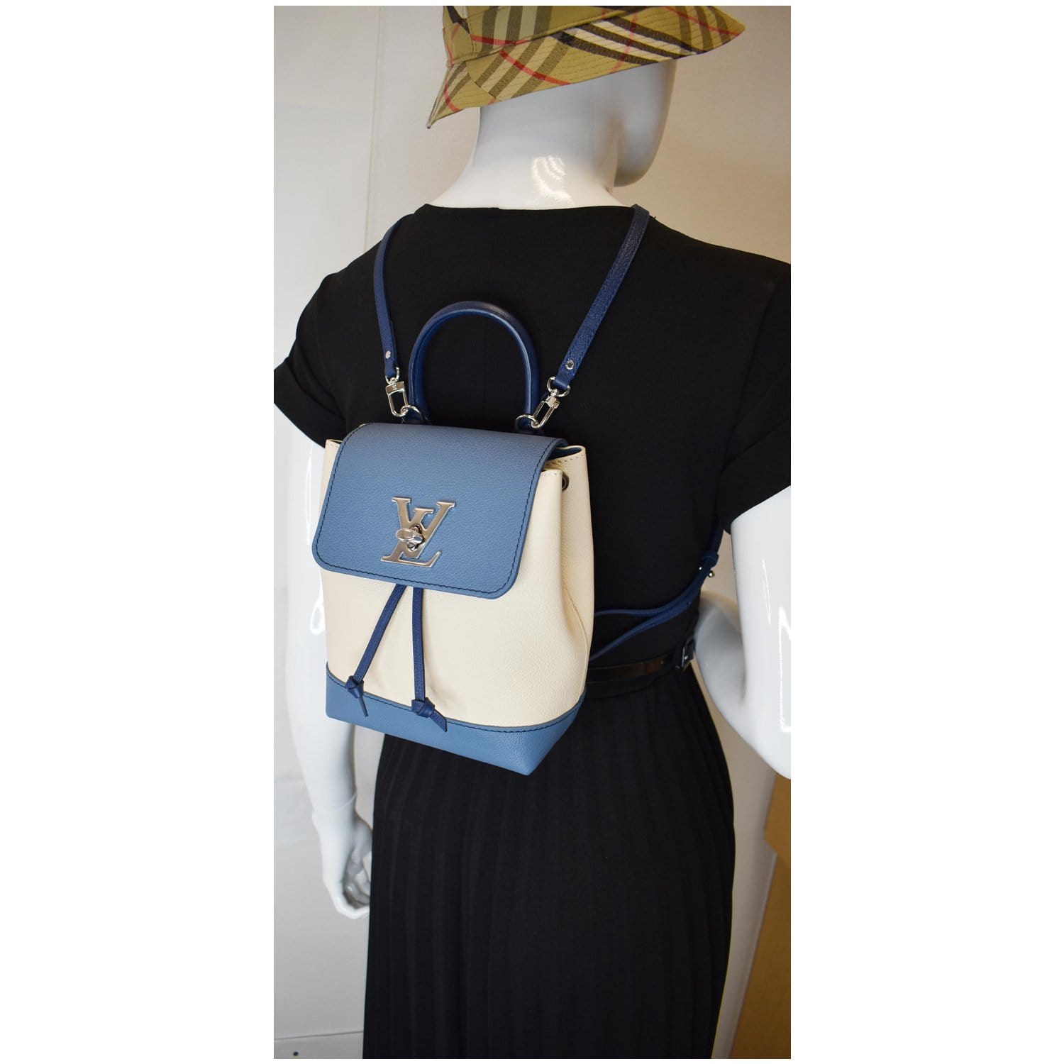 Louis Lockme Calfskin Backpack Leather Beige