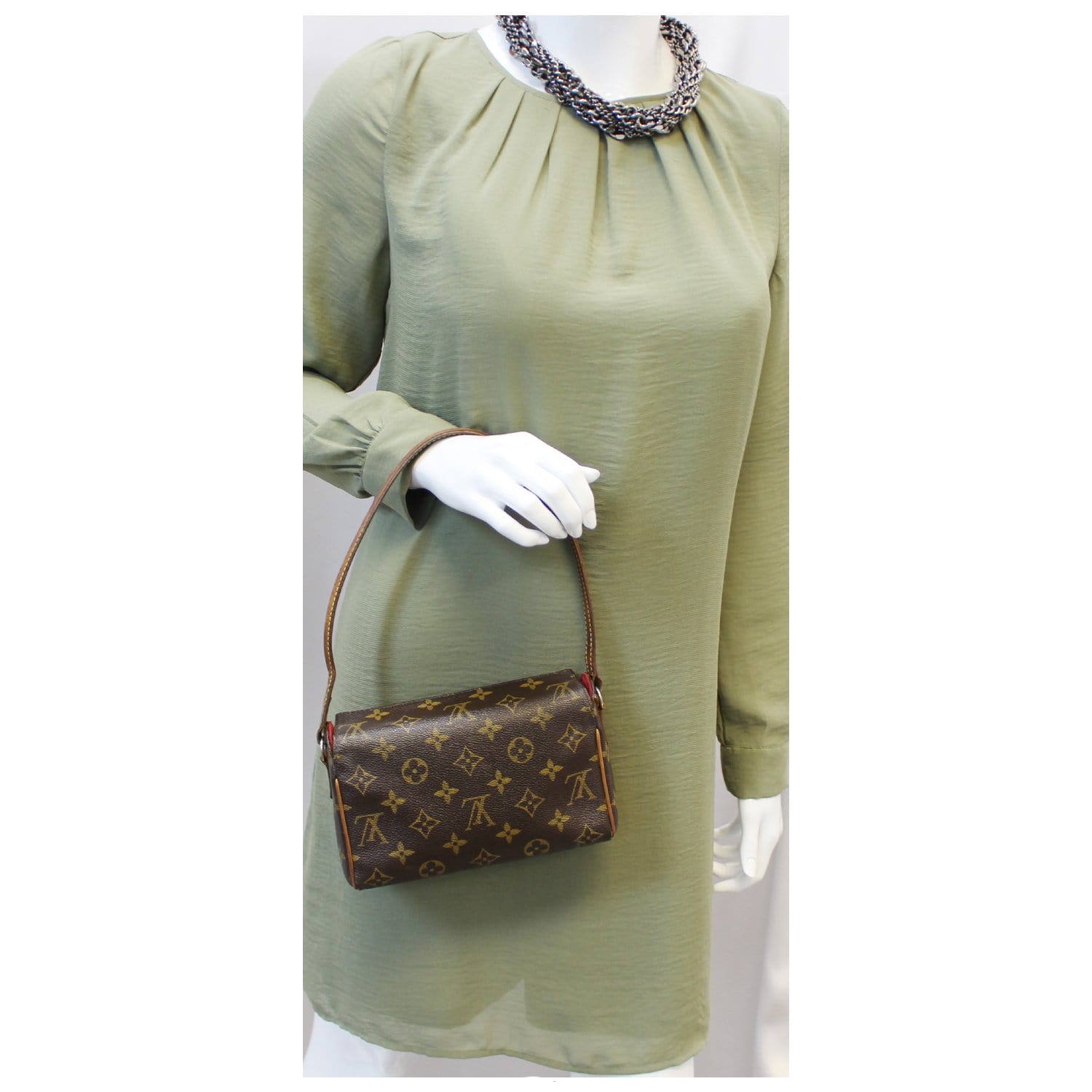 Louis Recital Shoulder Handbag Canvas Monogram Shoulder Bag