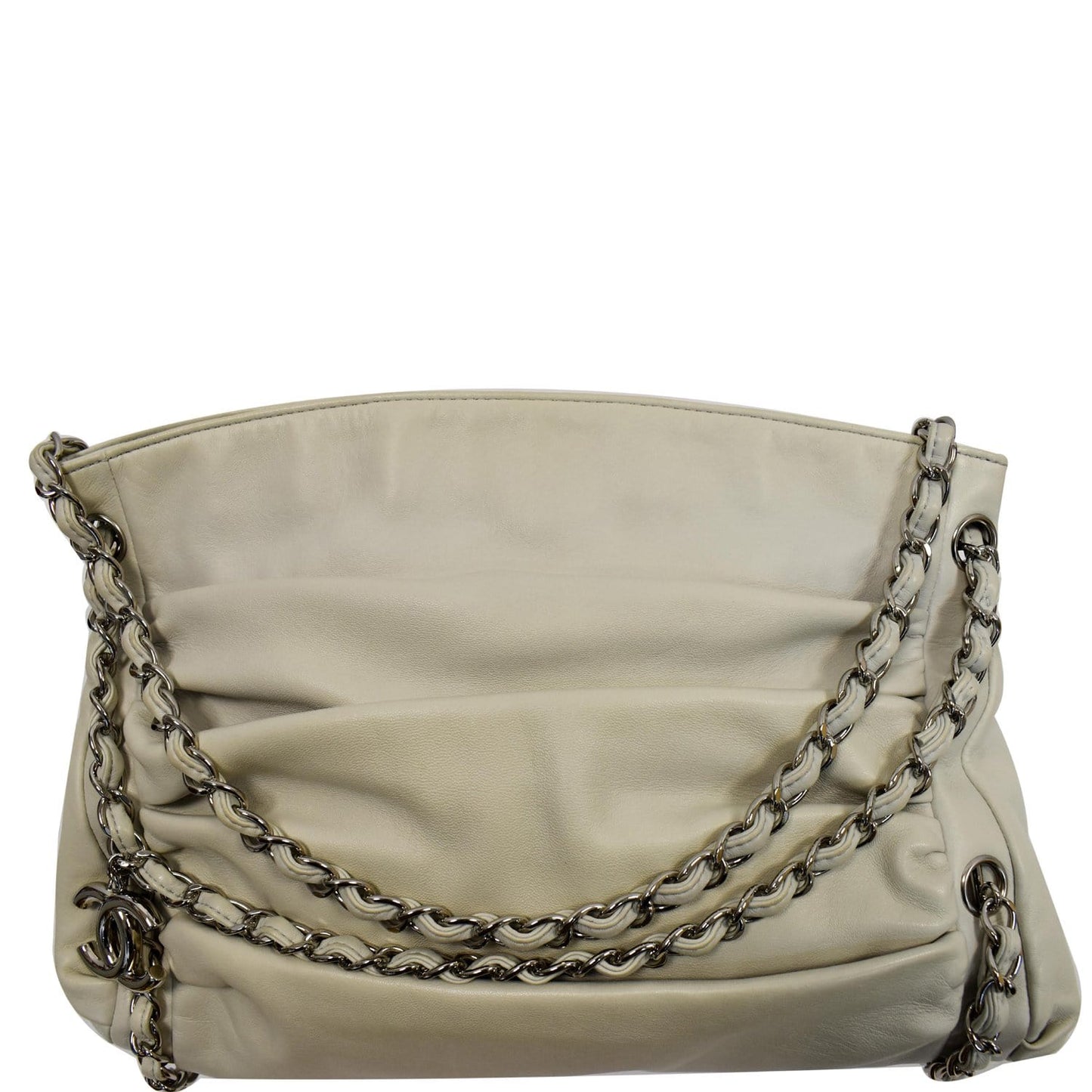 Chanel Sharpei Lambskin Tote Bag Leather White
