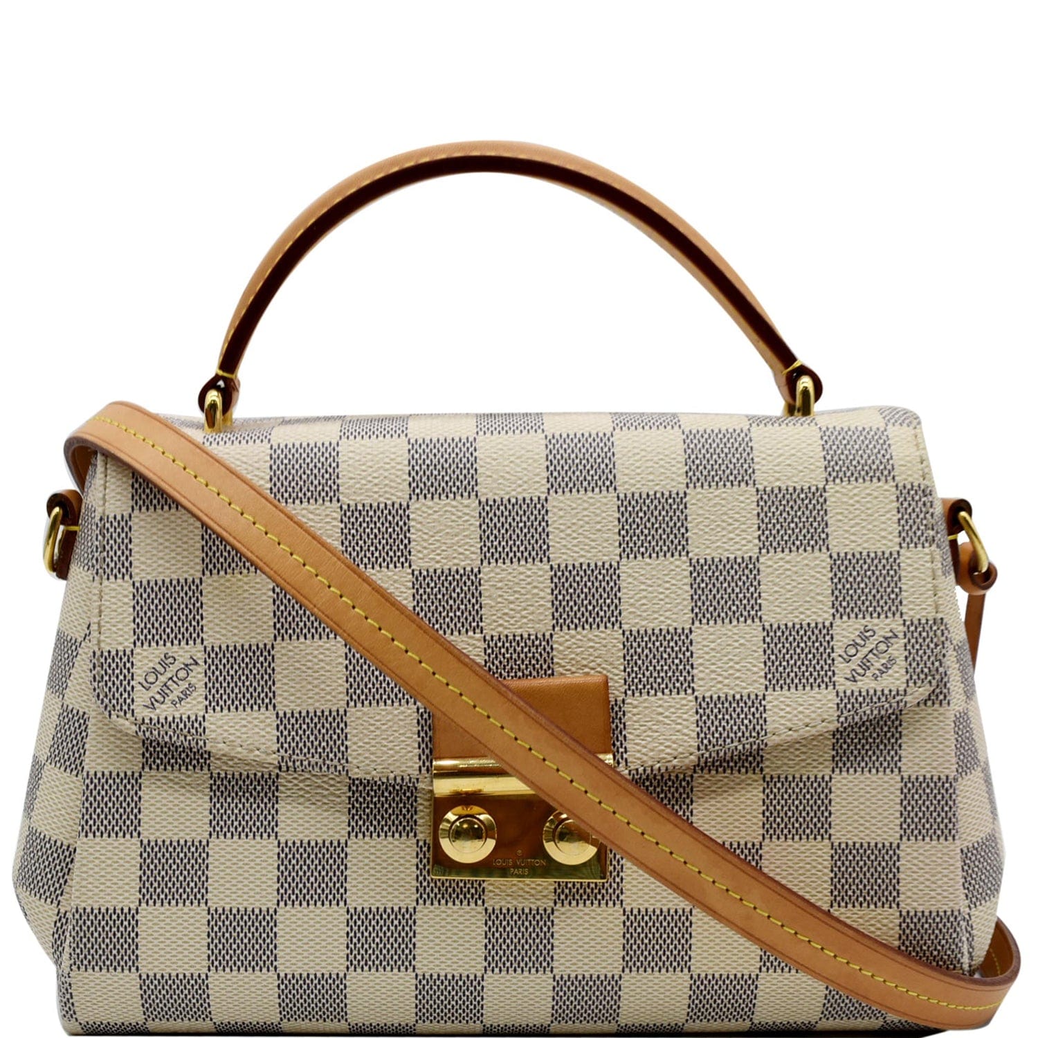 Louis Croisette Damier Azur Shoulder Crossbody Bag White
