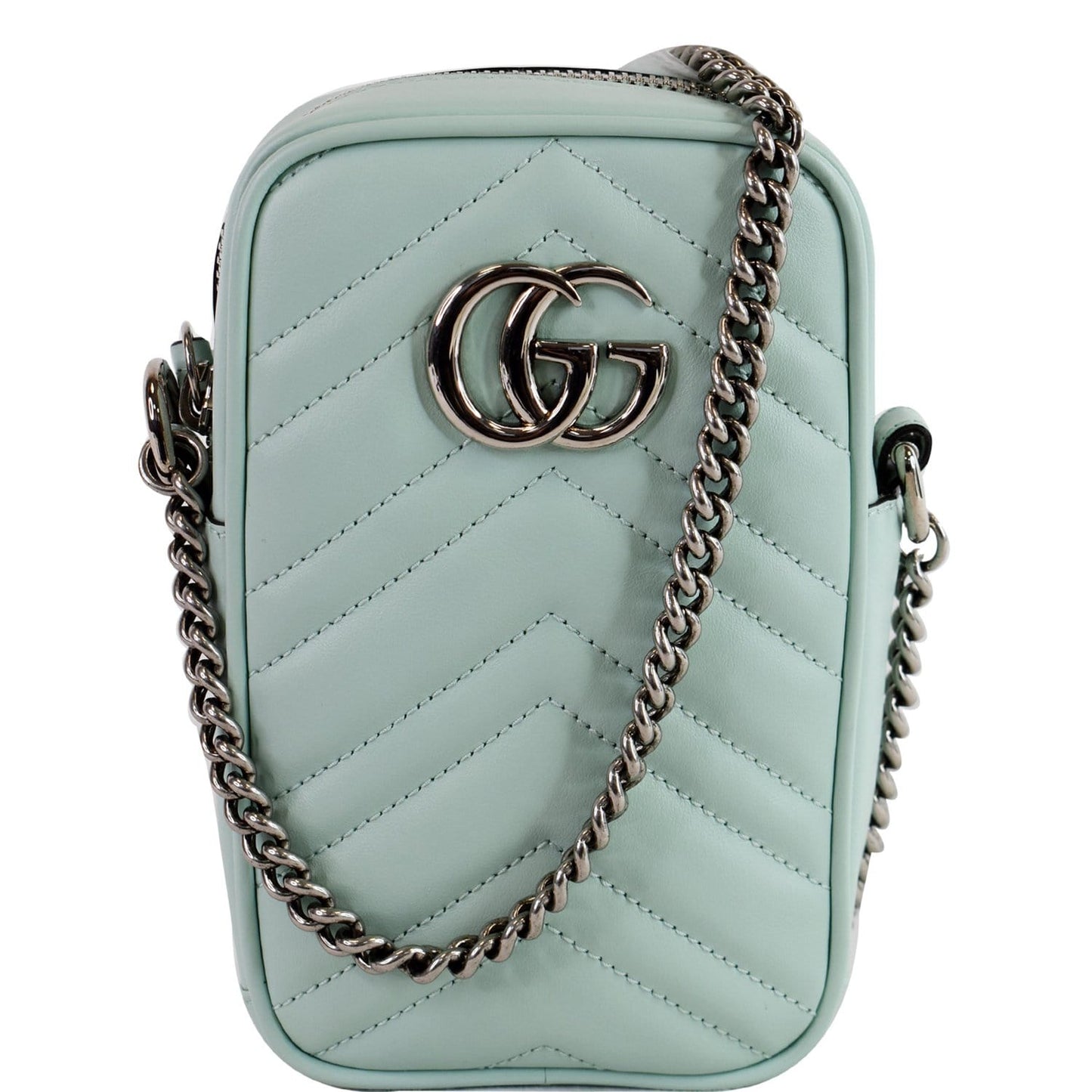 Gucci Marmont Corssbody Bag Mint Leather Matelasse Crossbody Bag