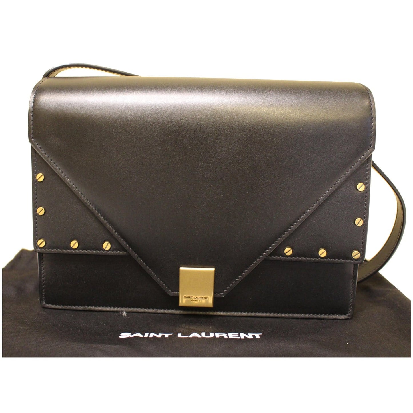 YSL Saint Laurent Saint Margaux Shoulder Bag Last Call Leather Black