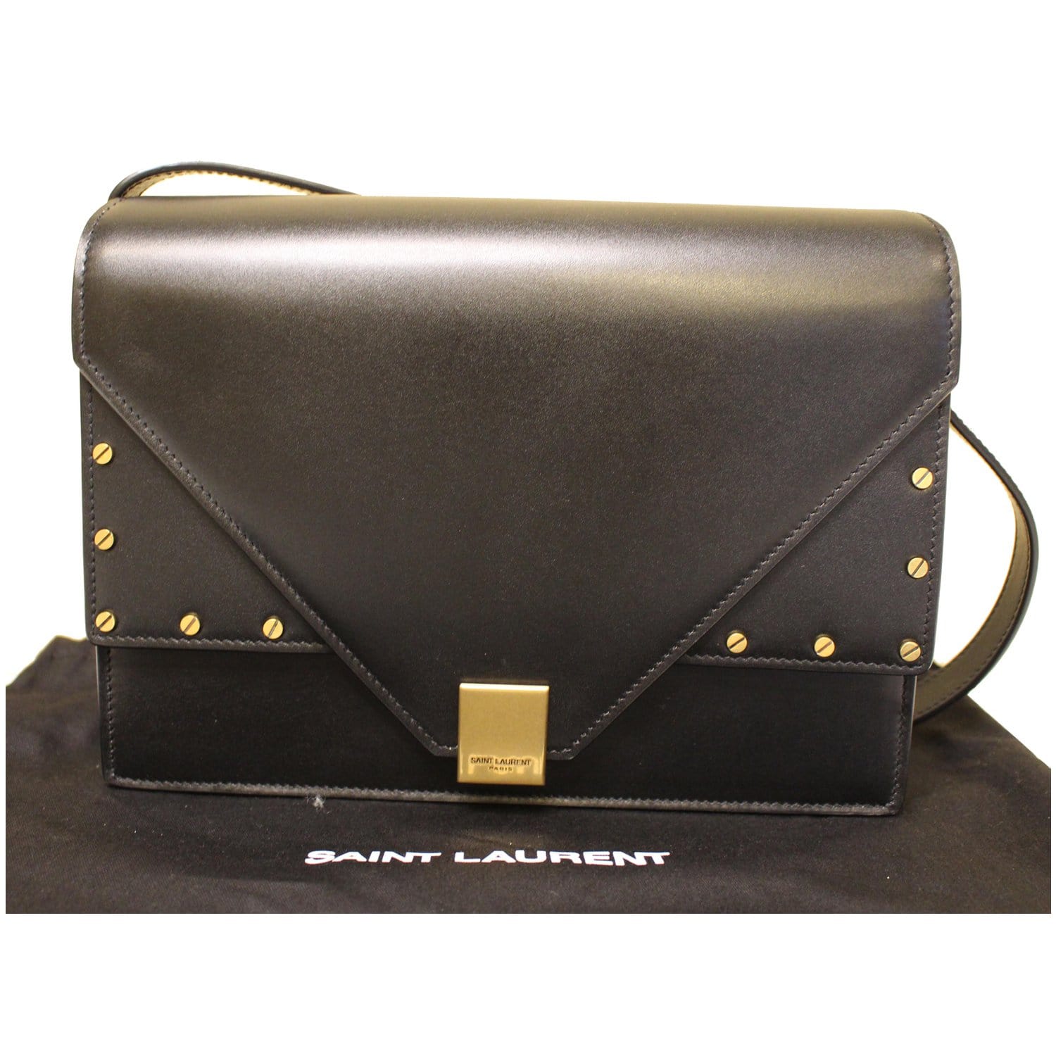 YSL Saint Laurent Saint Margaux Shoulder Bag Last Call Leather Black