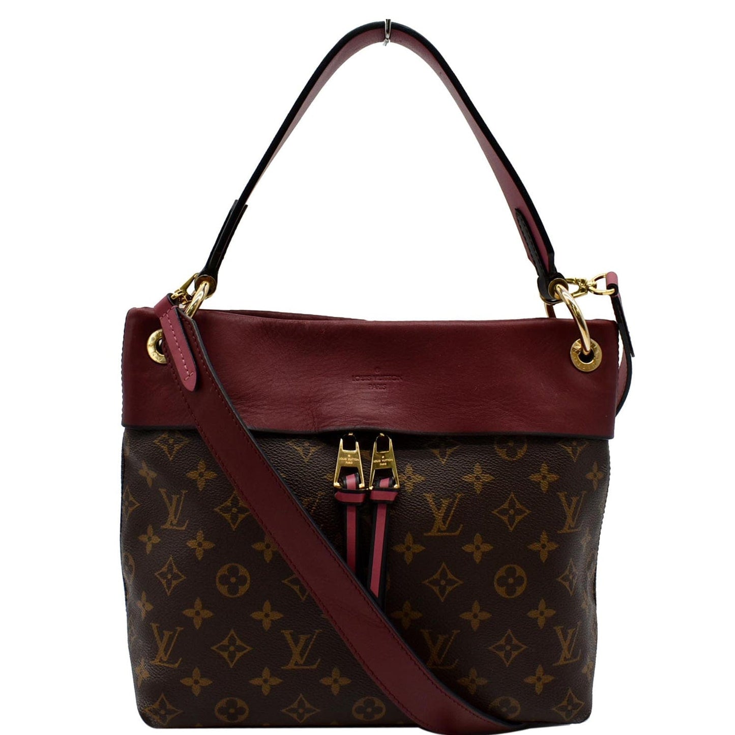 Louis Tuileries Besace Shoulder Bag Rose Bruyere Canvas Monogram