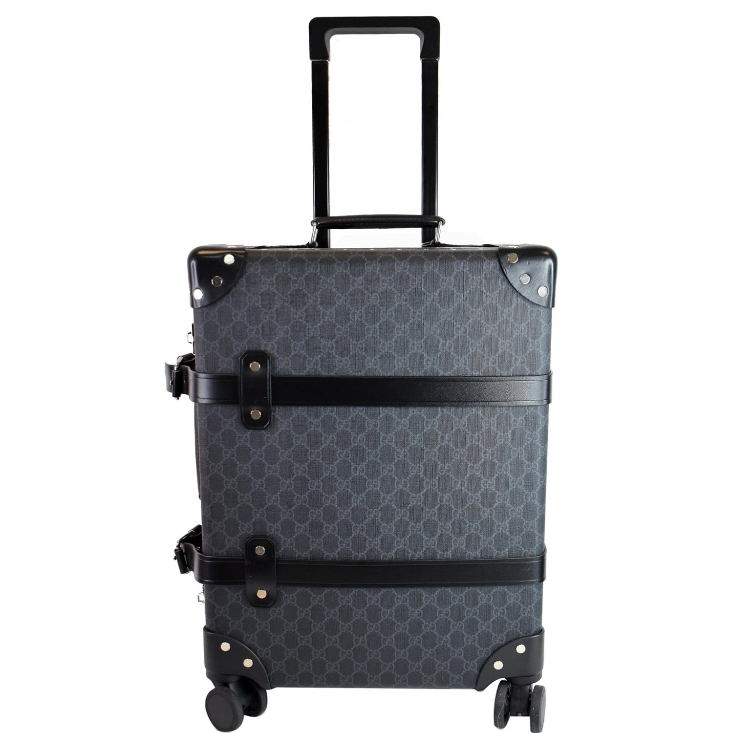 Gucci Globe Trotter Rolling Suitcase Luggage Travel Bag Black Medium