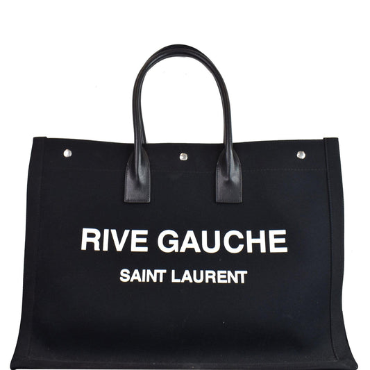 YSL Saint Laurent Saint Rive Gauche Tote Bag Leather Black