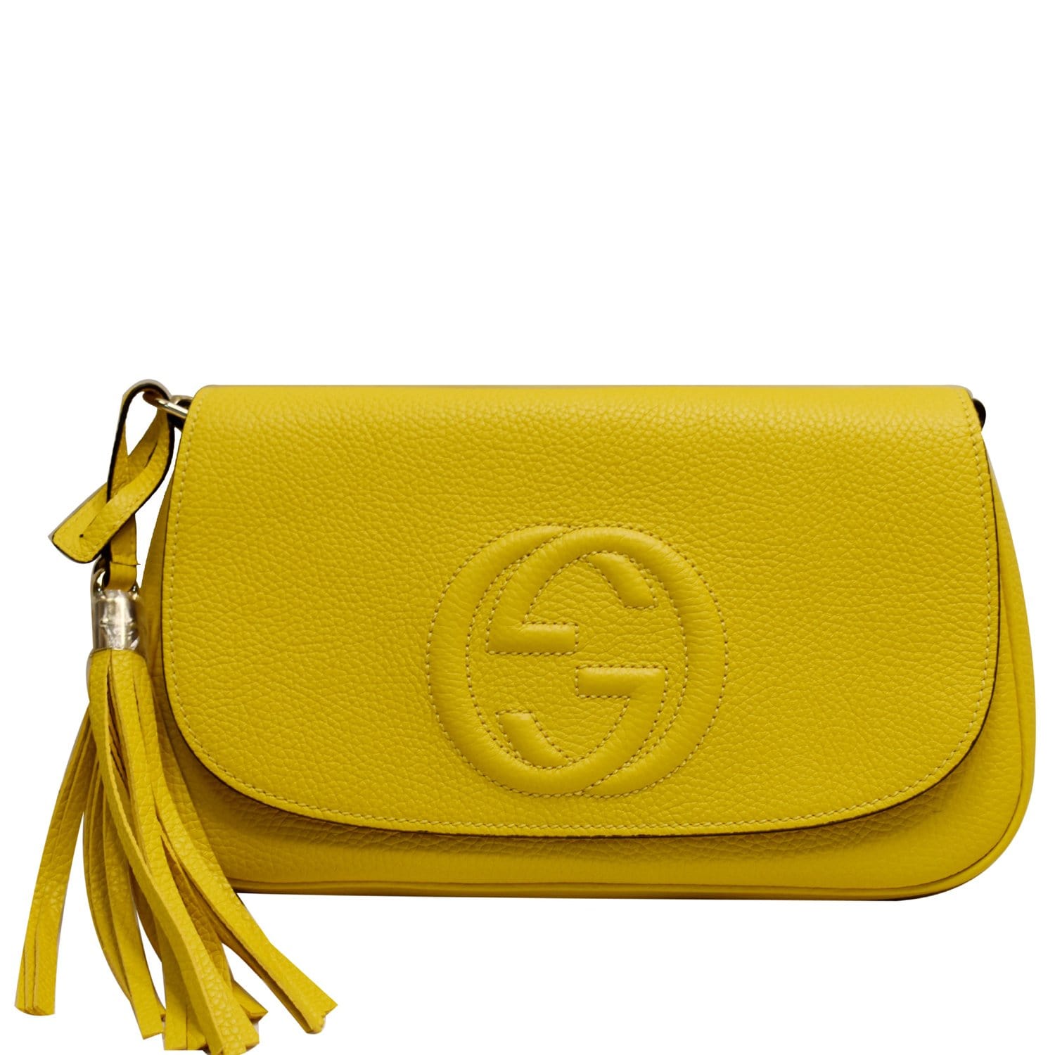 Gucci Soho Shoulder Bag Yellow Leather Chain