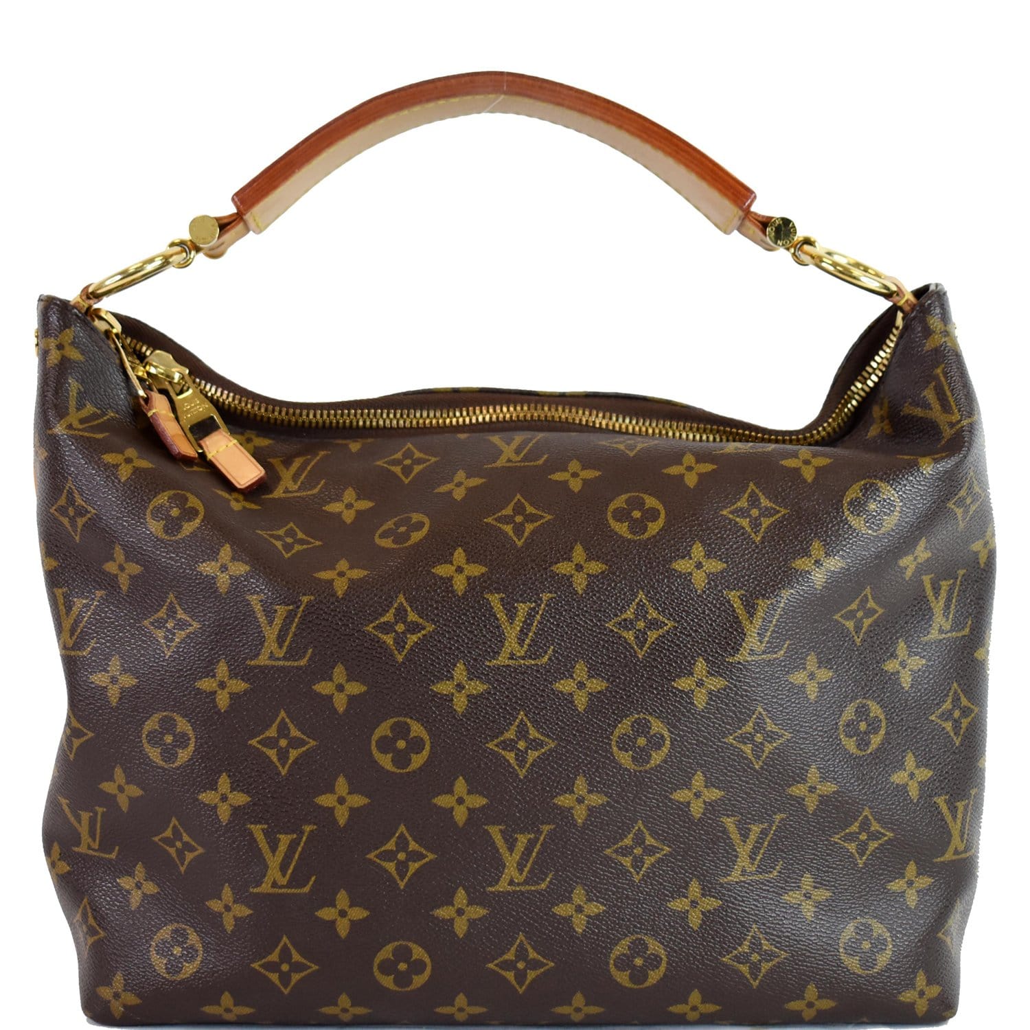 Louis Sully Pm Shoulder Bag Canvas Monogram Brown 3