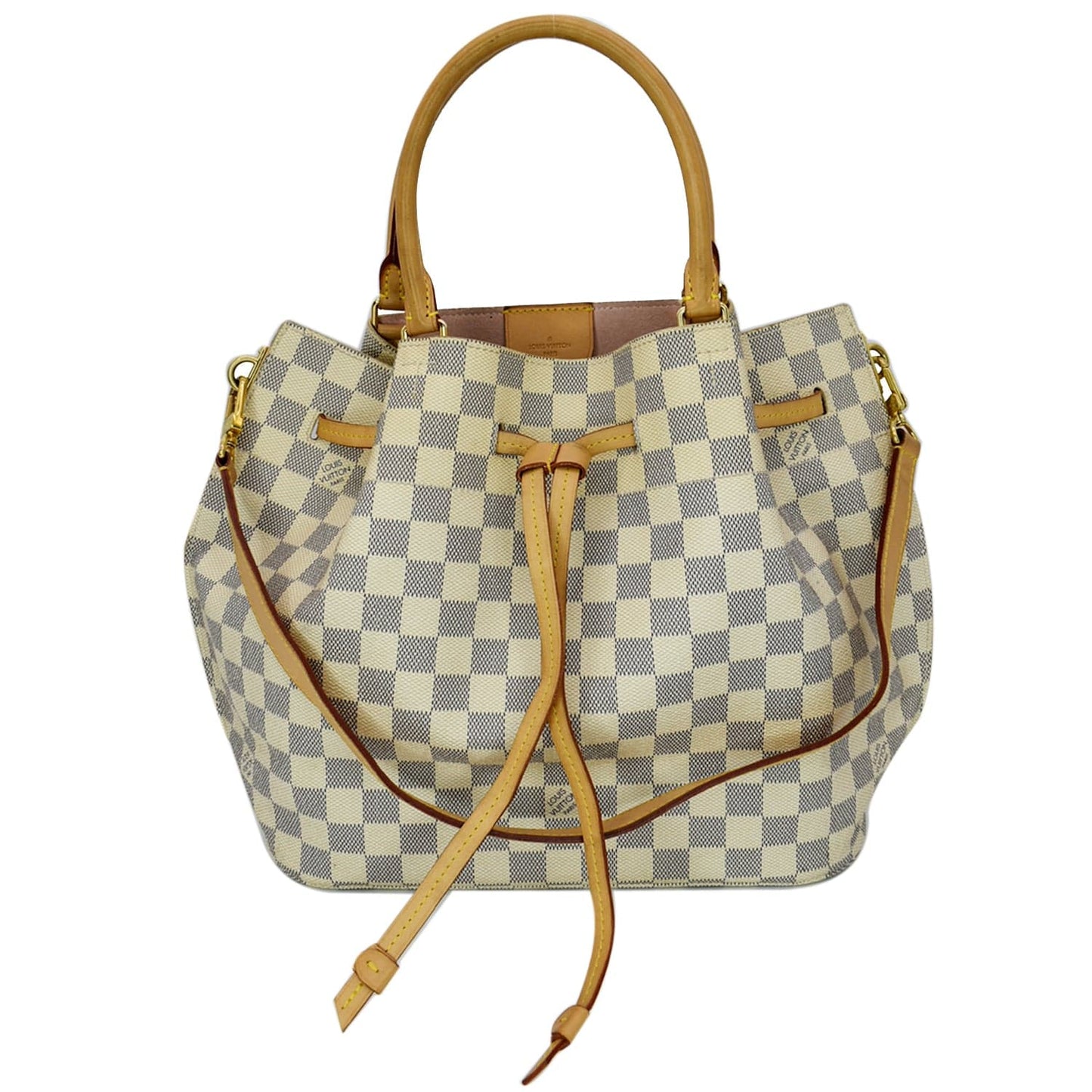 Louis Girolata Damier Azur Shoulder Bag White