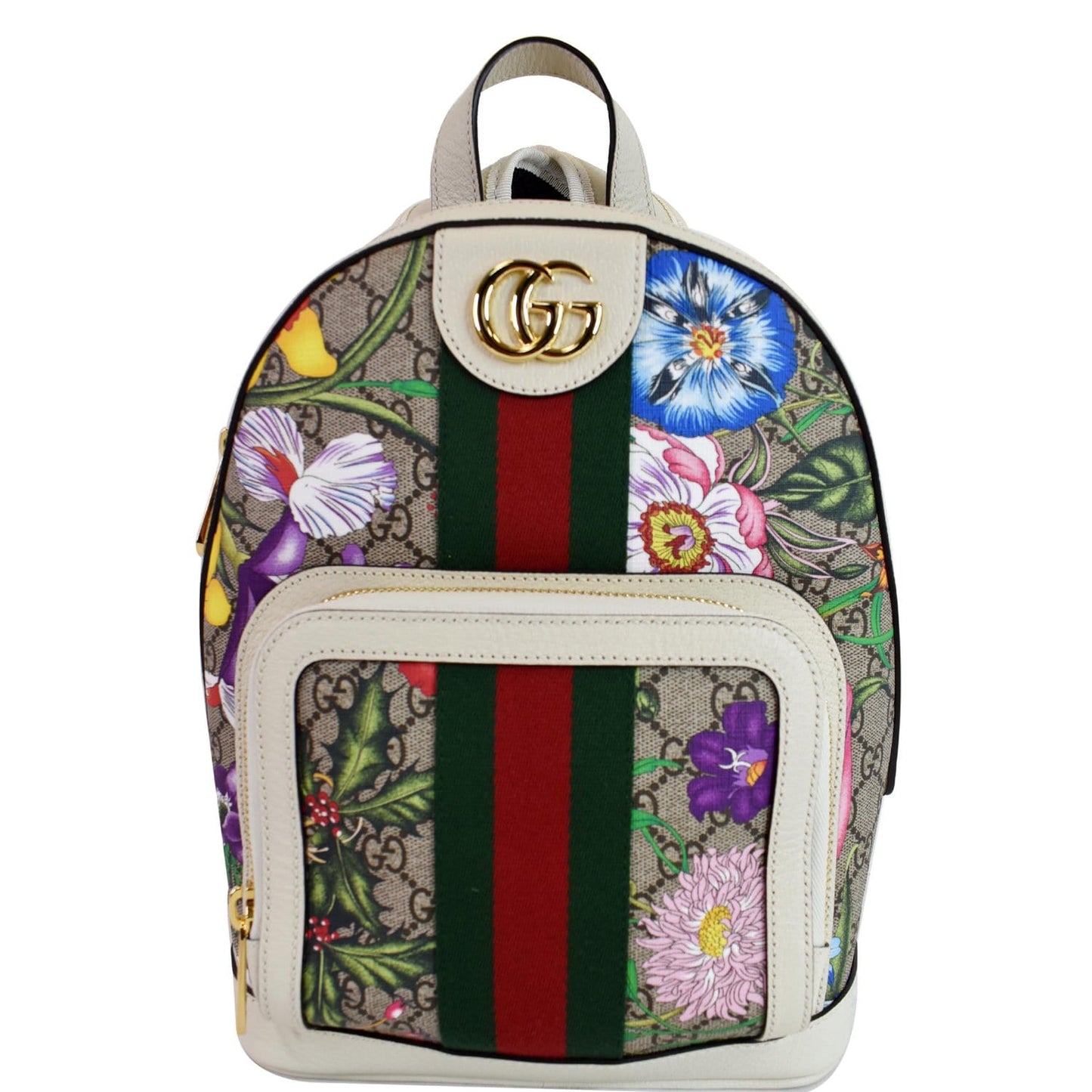 Gucci Ophidia Flora Supreme Backpack Bag Canvas Beige Beige 547965