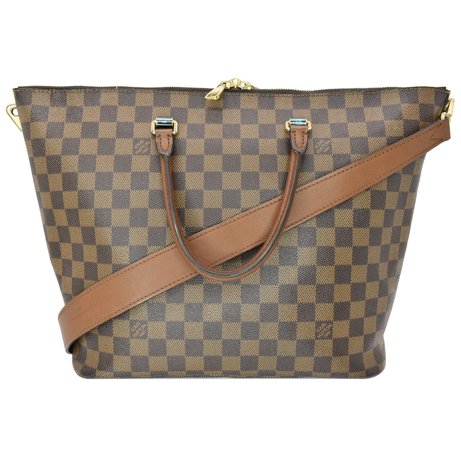 Louis Belmont Damier Ebene Shoulder Bag Brown