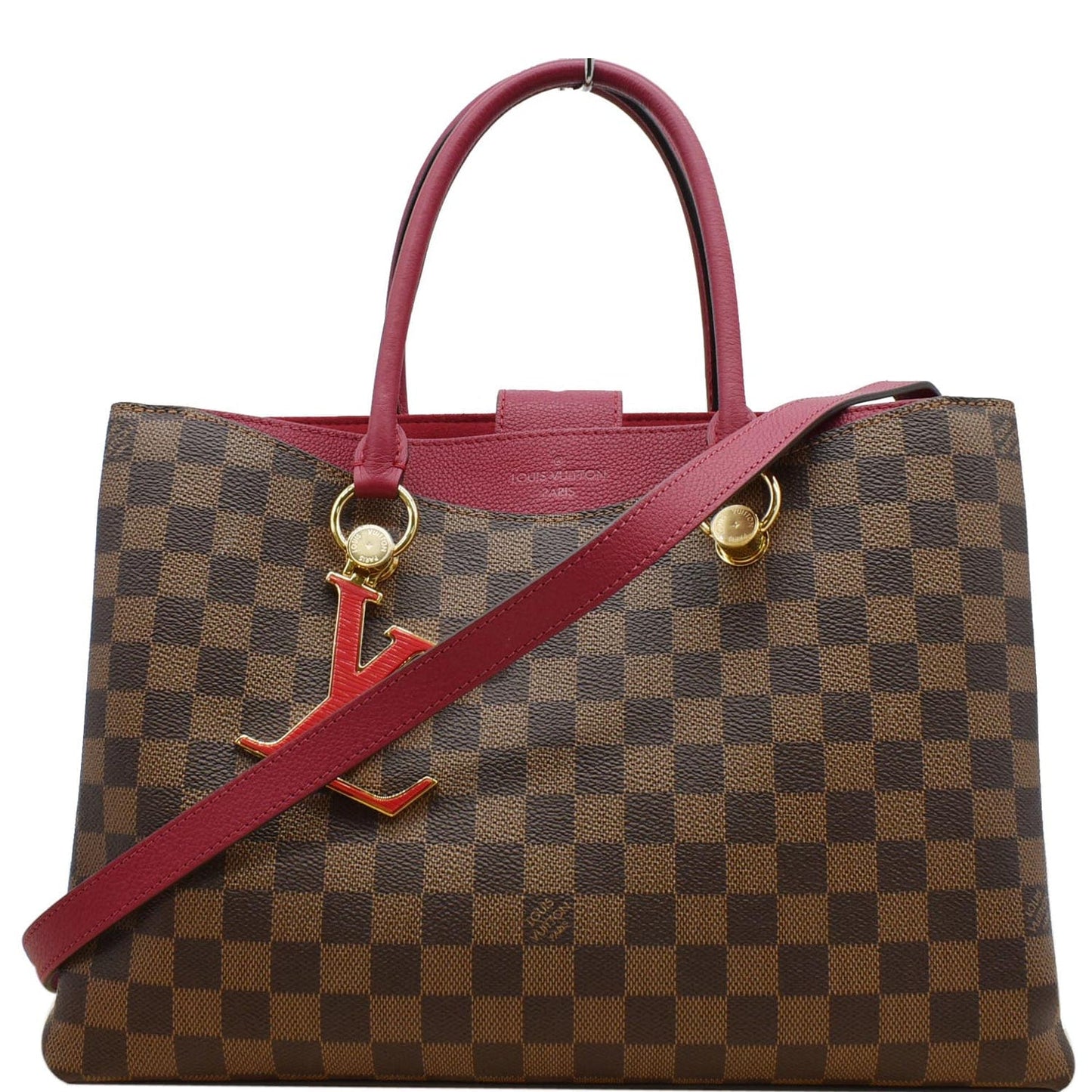 LV Louis Riverside Damier Ebene Shoulder Bag Brown