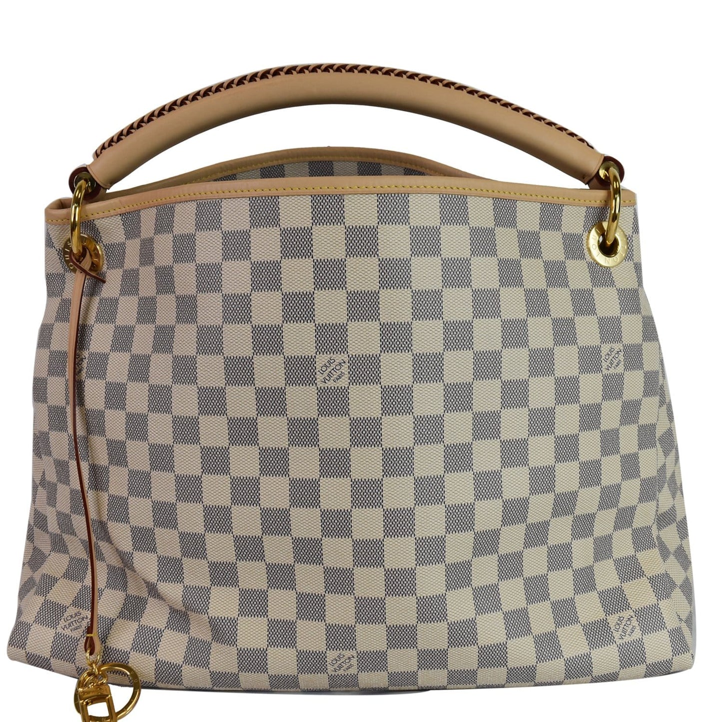 Louis Artsy Mm Damier Azur Shoulder Bag White White 4