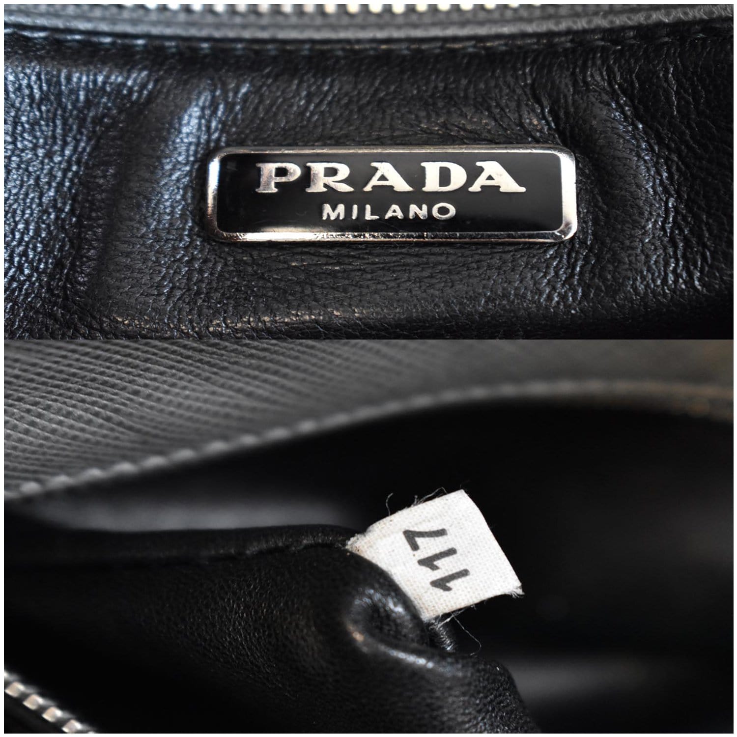 Prada Saffiano Lux Sound Shoulder Bag Light Grey Leather