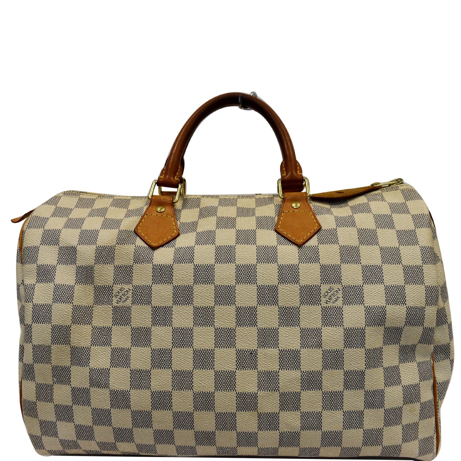 Louis Speedy Damier Azur Satchel Bag White Travel Bag