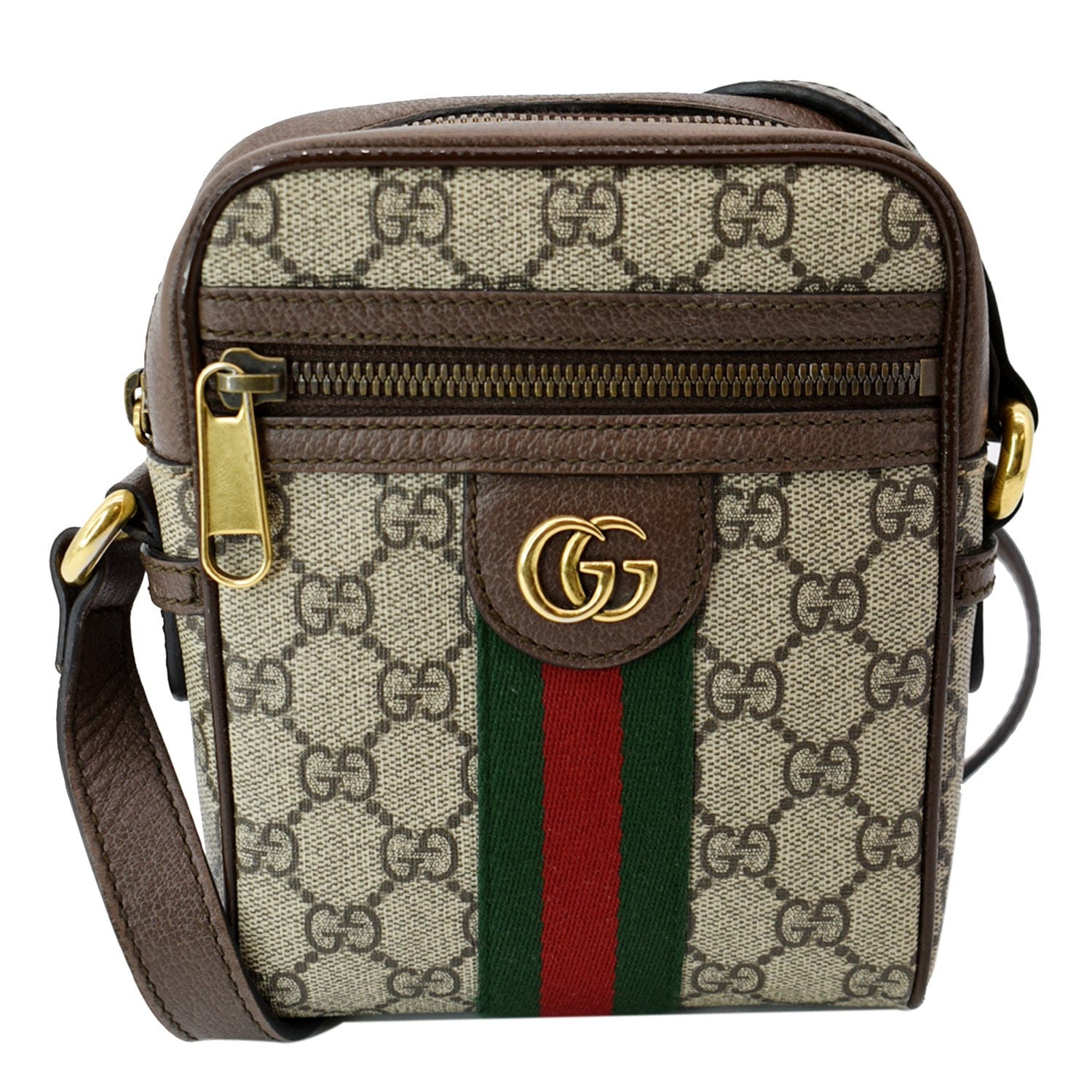 Gucci Ophidia Supreme Shoulder Bag Canvas Beige