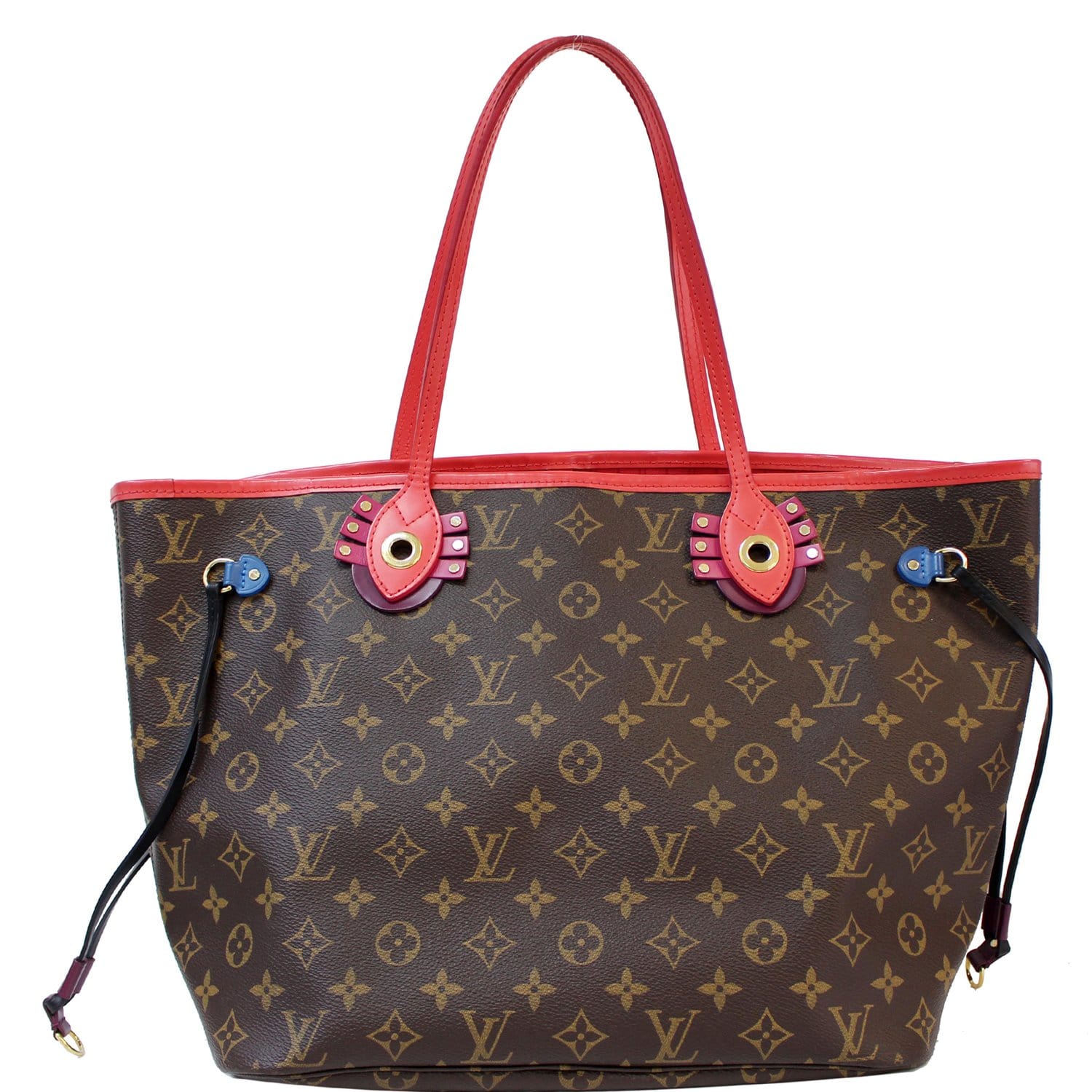 Louis Neverfull Mm Totem Tote Shoulder Bag Canvas Monogram