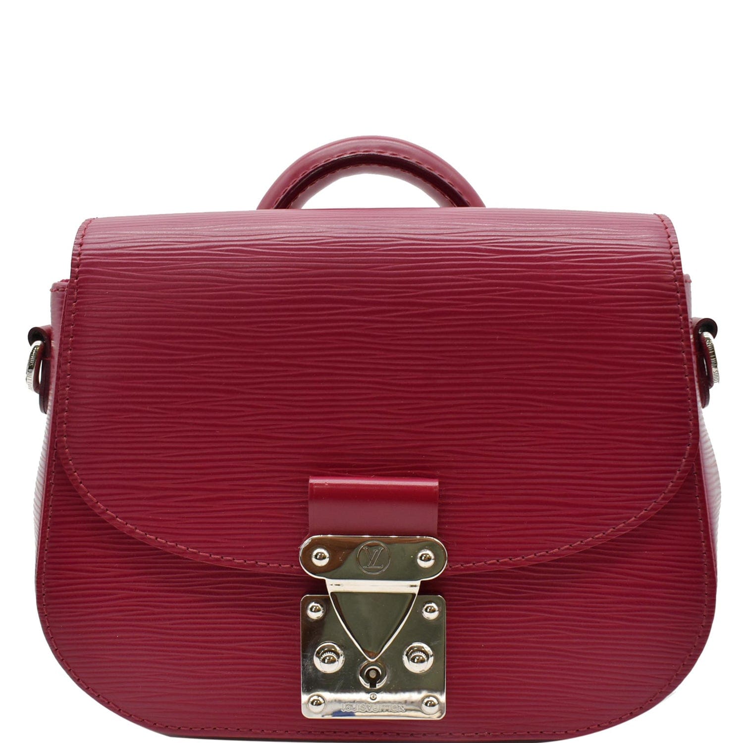 Louis Eden Pm Epi Shoulder Bag Fuchsia Leather