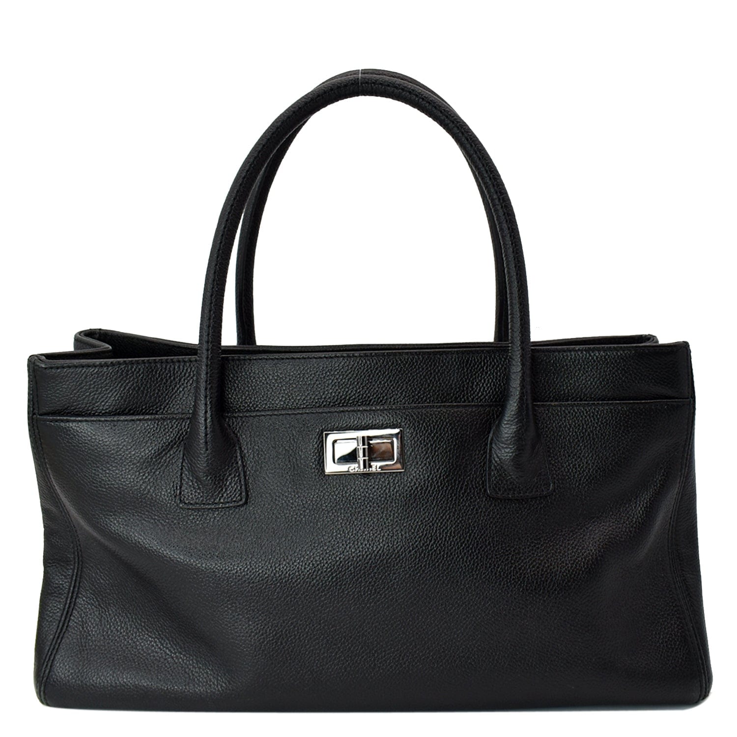 Chanel Reissue Cerf Executive East West Tote Bag Leather Black