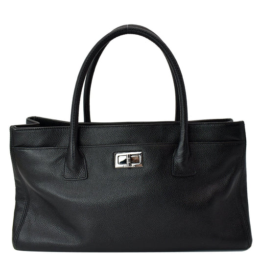 Chanel Reissue Cerf Executive East West Tote Bag Leather Black