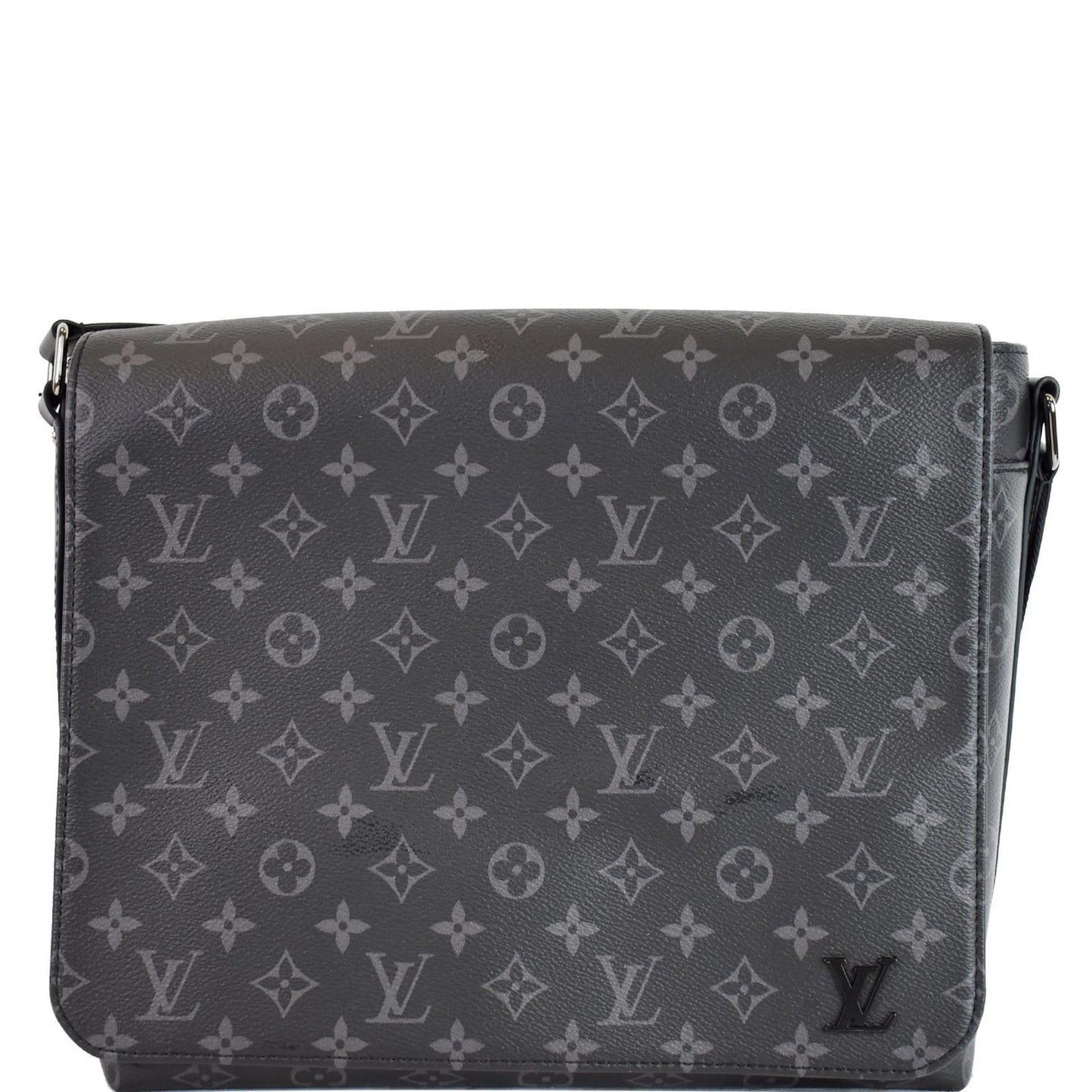 Louis District Mm Eclipse Messenger Bag Monogram Black Crossbody Bag