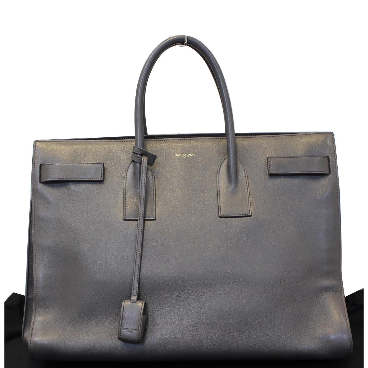 YSL Saint Laurent Saint Sac De Jour Calfskin Satchel Bag Leather Medium Travel Bag