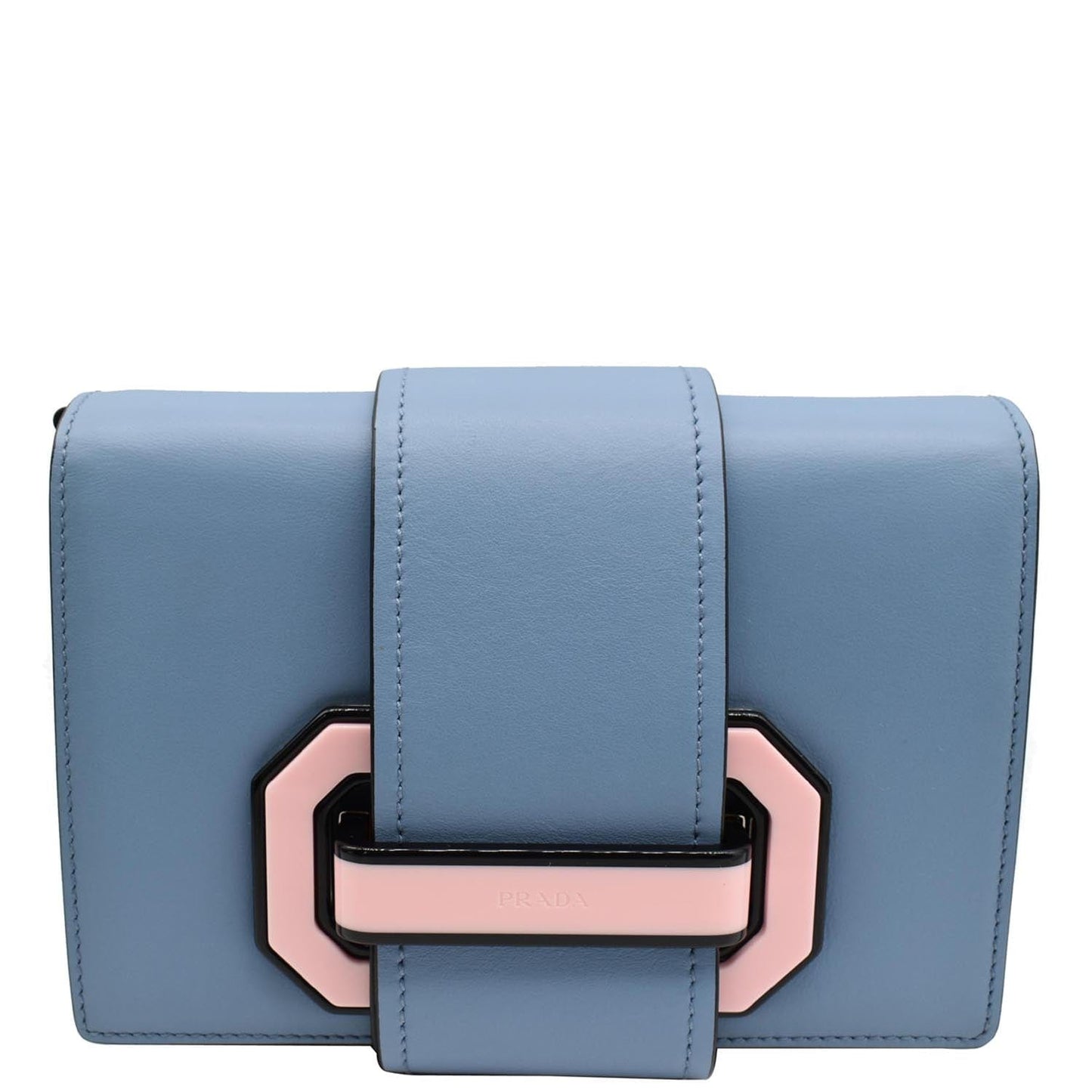 Prada City Plex Ribbon Shoulder Bag Blue Pink
