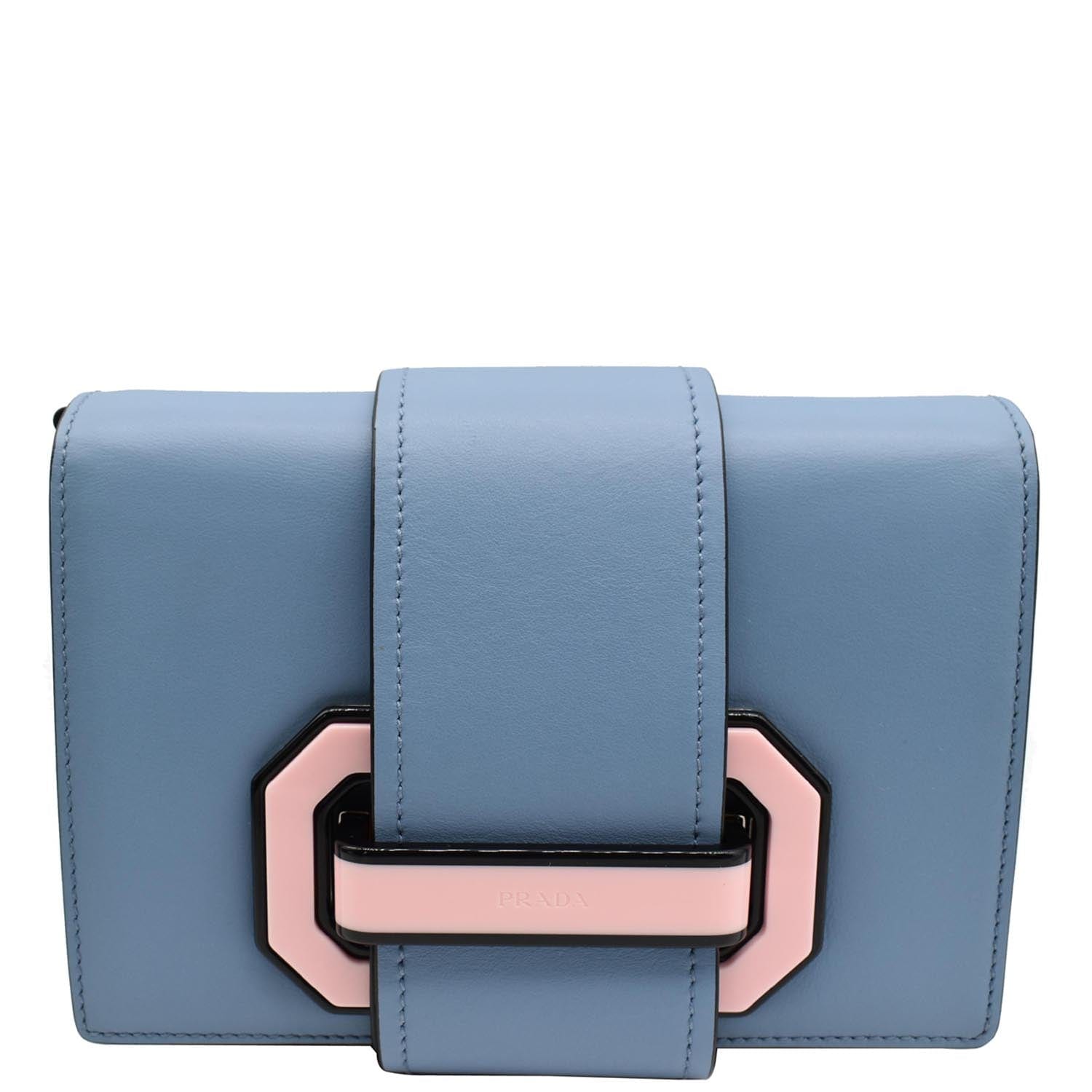 Prada City Plex Ribbon Shoulder Bag Blue Pink