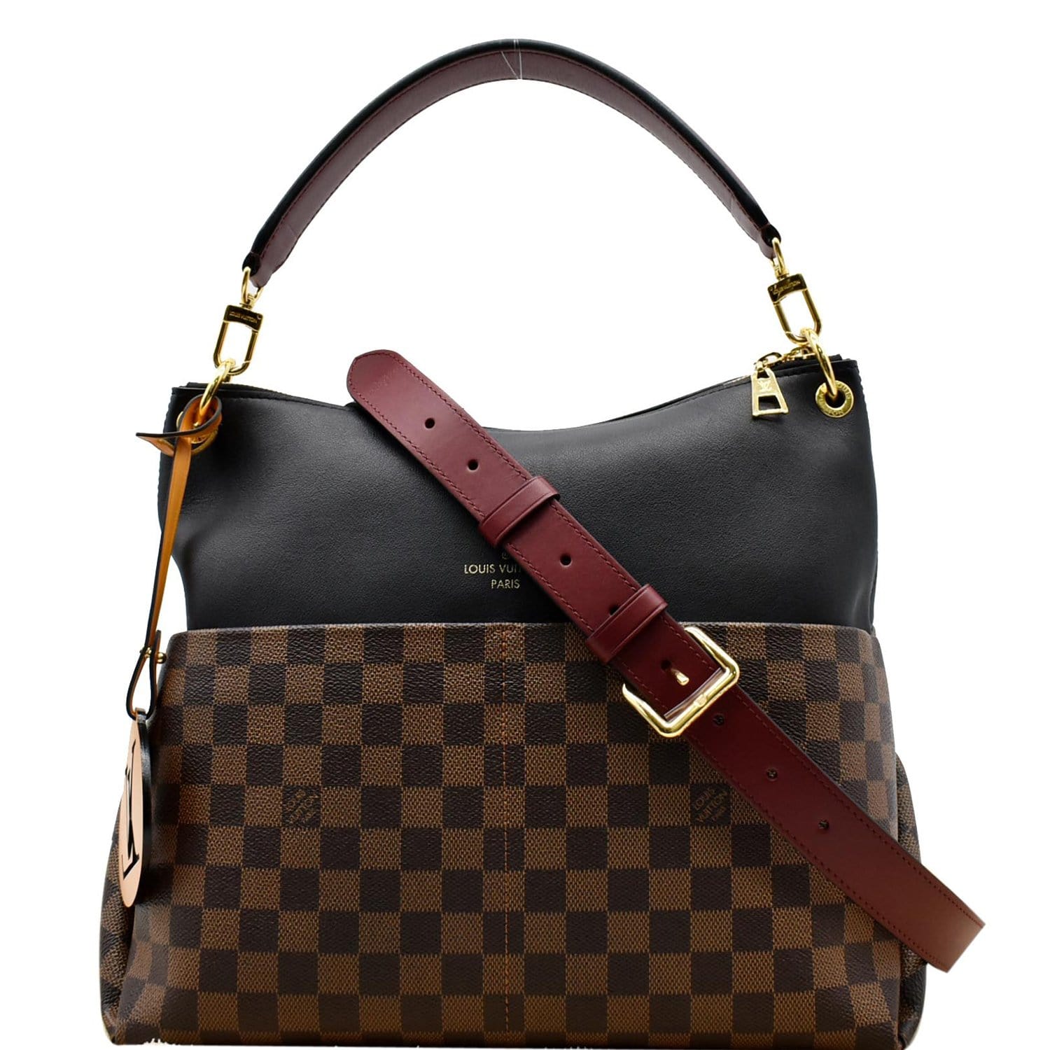 Louis Maida Damier Ebene Hobo Shoulder Bag