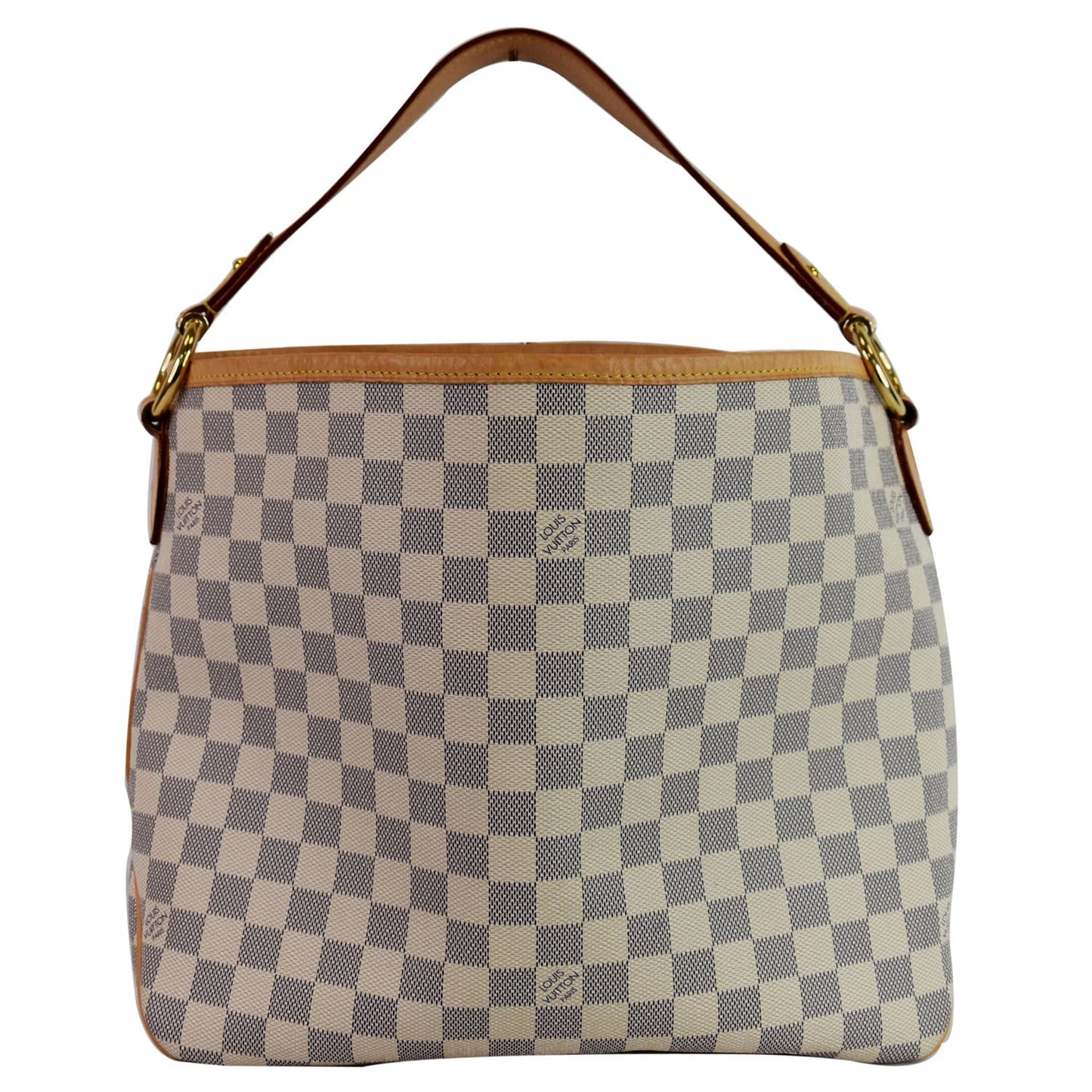 Louis Delightful Pm Damier Azur Shoulder Hobo White Shoulder Bag